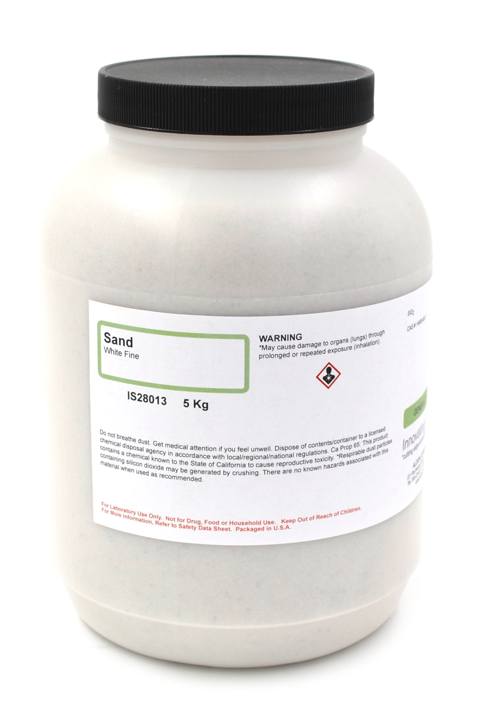 Fine White Sand for Laboratory Use