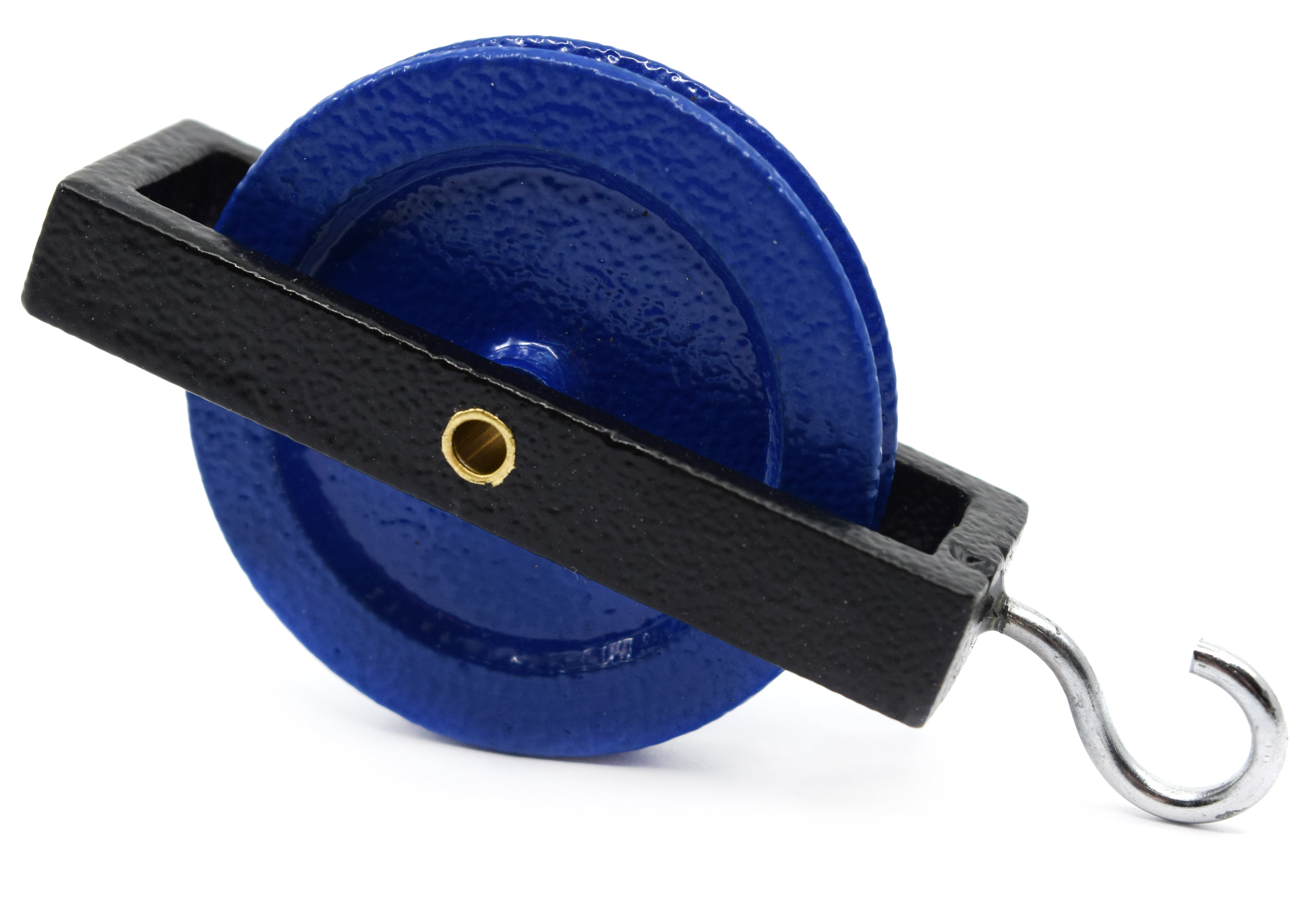 Single Pulley with 1 Hook, Aluminum Frame, 3.5 x 2"