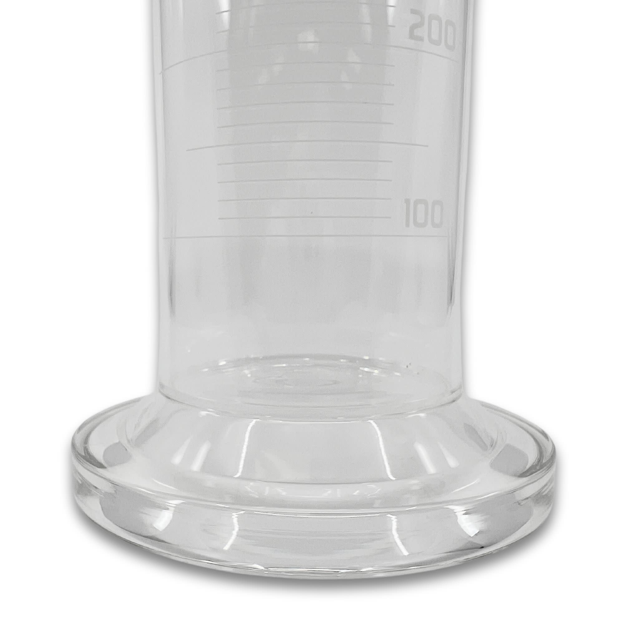 Class B Graduated Cylinder with Round Base and Spout, 1000mL, White Graduations, Borosilicate Glass