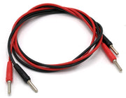 1000mm Black and Red 4mm Connecting Leads, 2-Pack