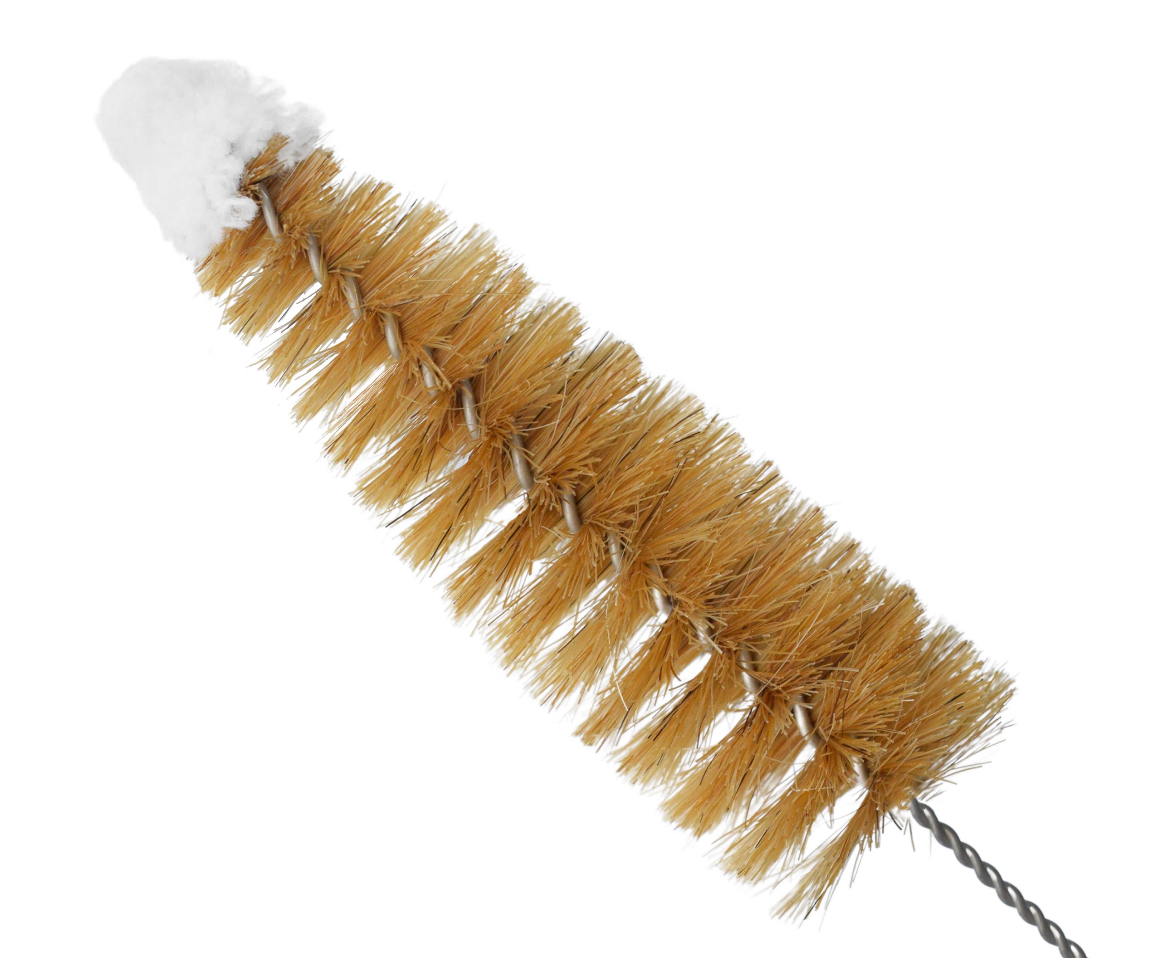 9" Tapered Bristle Cleaning Brush with Cotton Tip for 0.6-1" Tubes