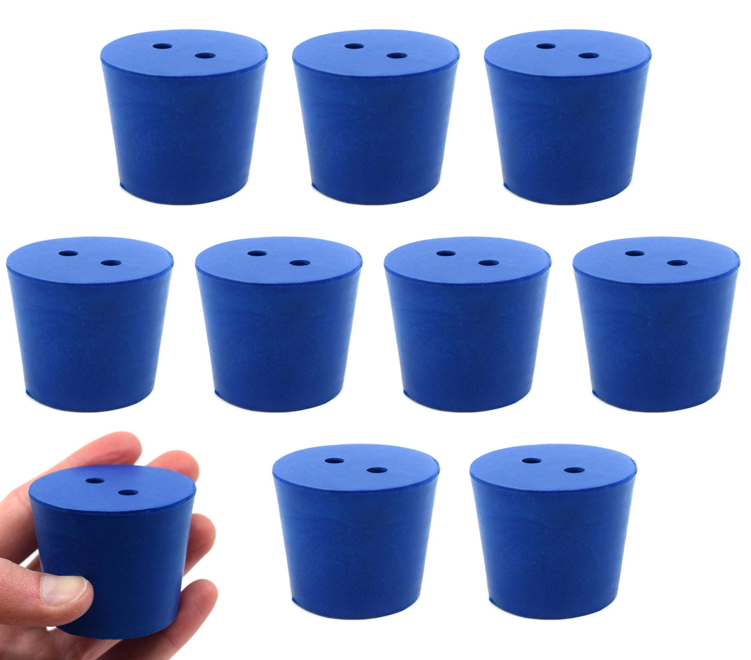 Neoprene Stopper with 2 Holes, 10-Pack