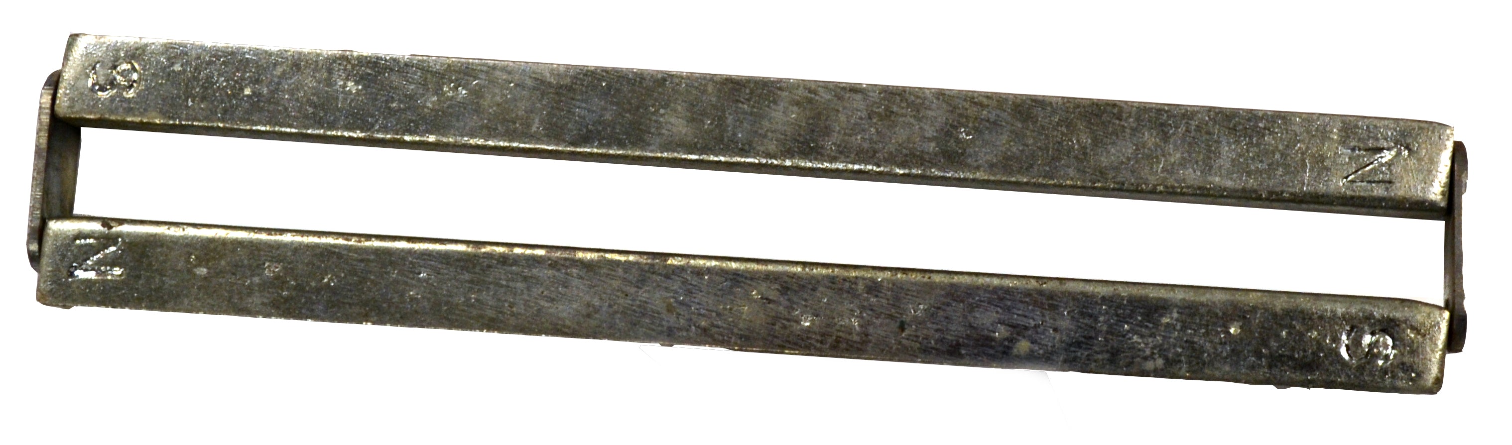 Zinc-Plated Steel Bar Magnet Pair with Keepers, 150 x 10 x 10mm