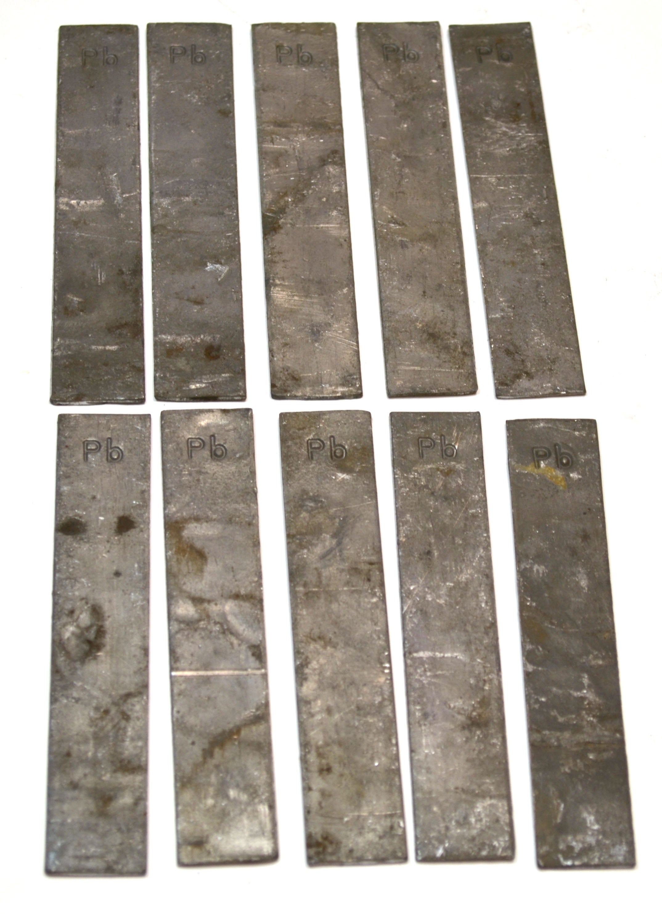 Lead (Pb) Electrode Strip, 4 x 0.75"