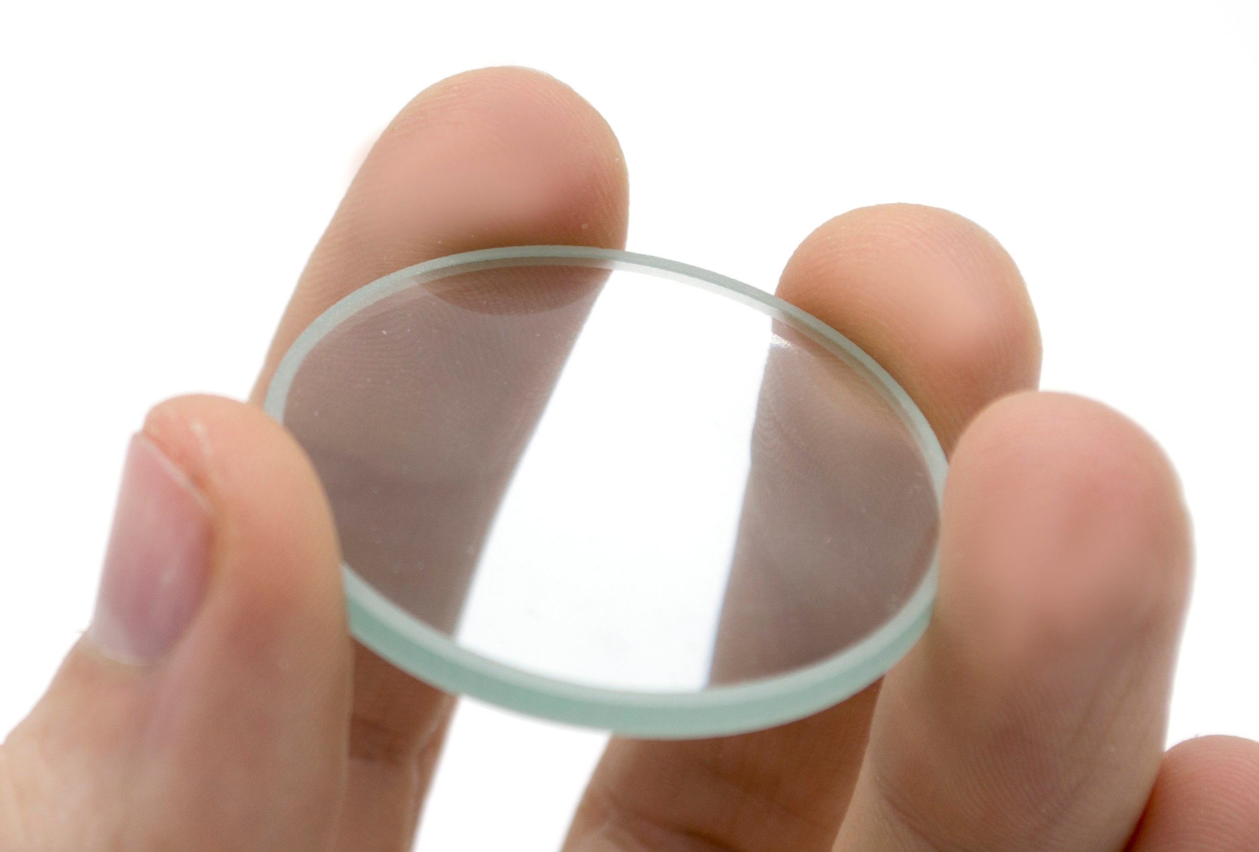 Optically Worked Double Convex Glass Lens, 38mm Diameter