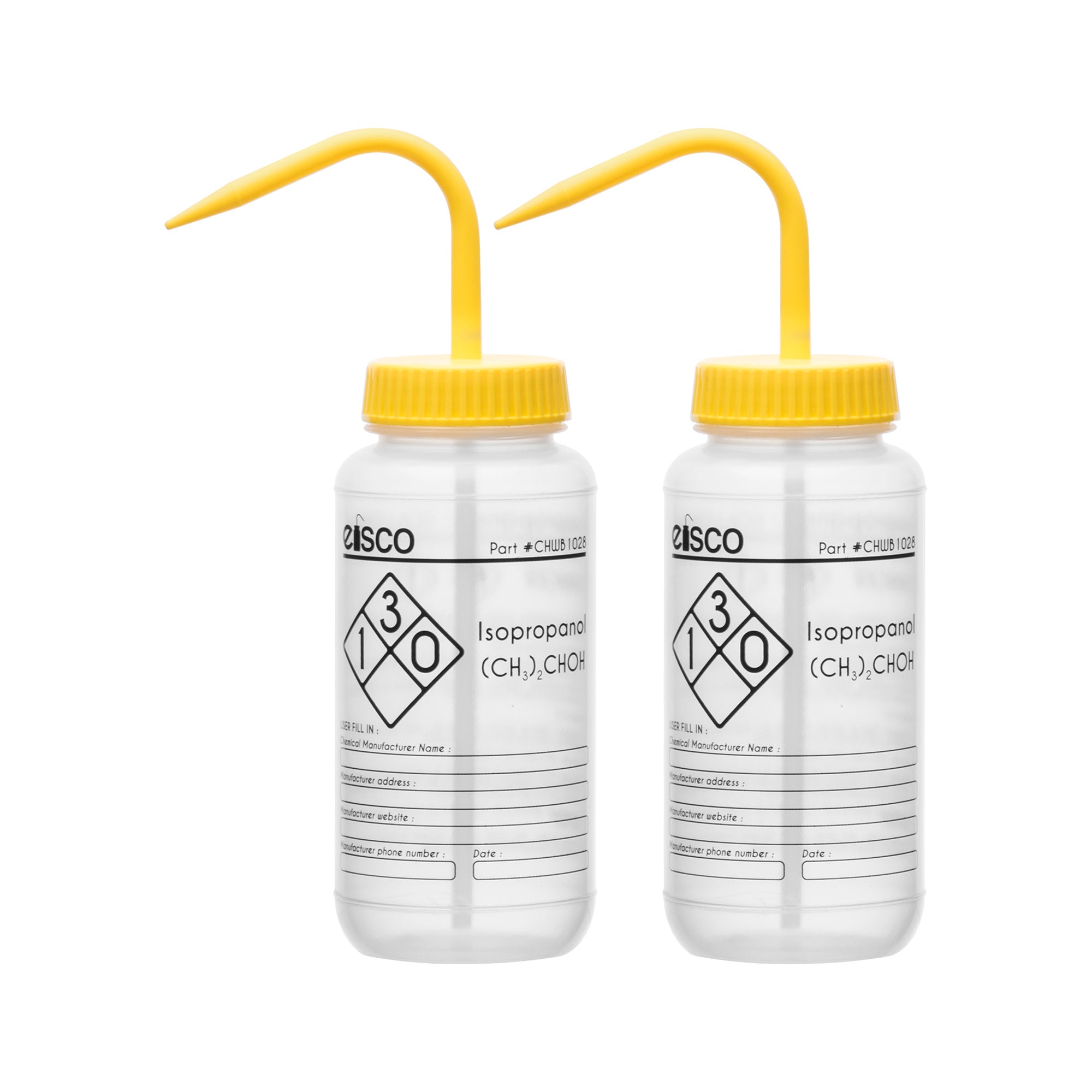 Isopropanol Wash Bottle, LDPE, 1-Color Label, 500mL
