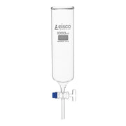 Open Top Cylindrical Dropping Funnel with Glass Key Stopcock, 1000mL, Ungraduated, Borosilicate Glass