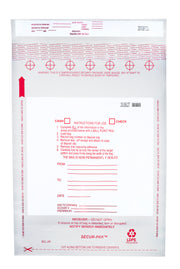 Tamper-Evident Cash Deposit Bags, 12 x 16", 100-Pack