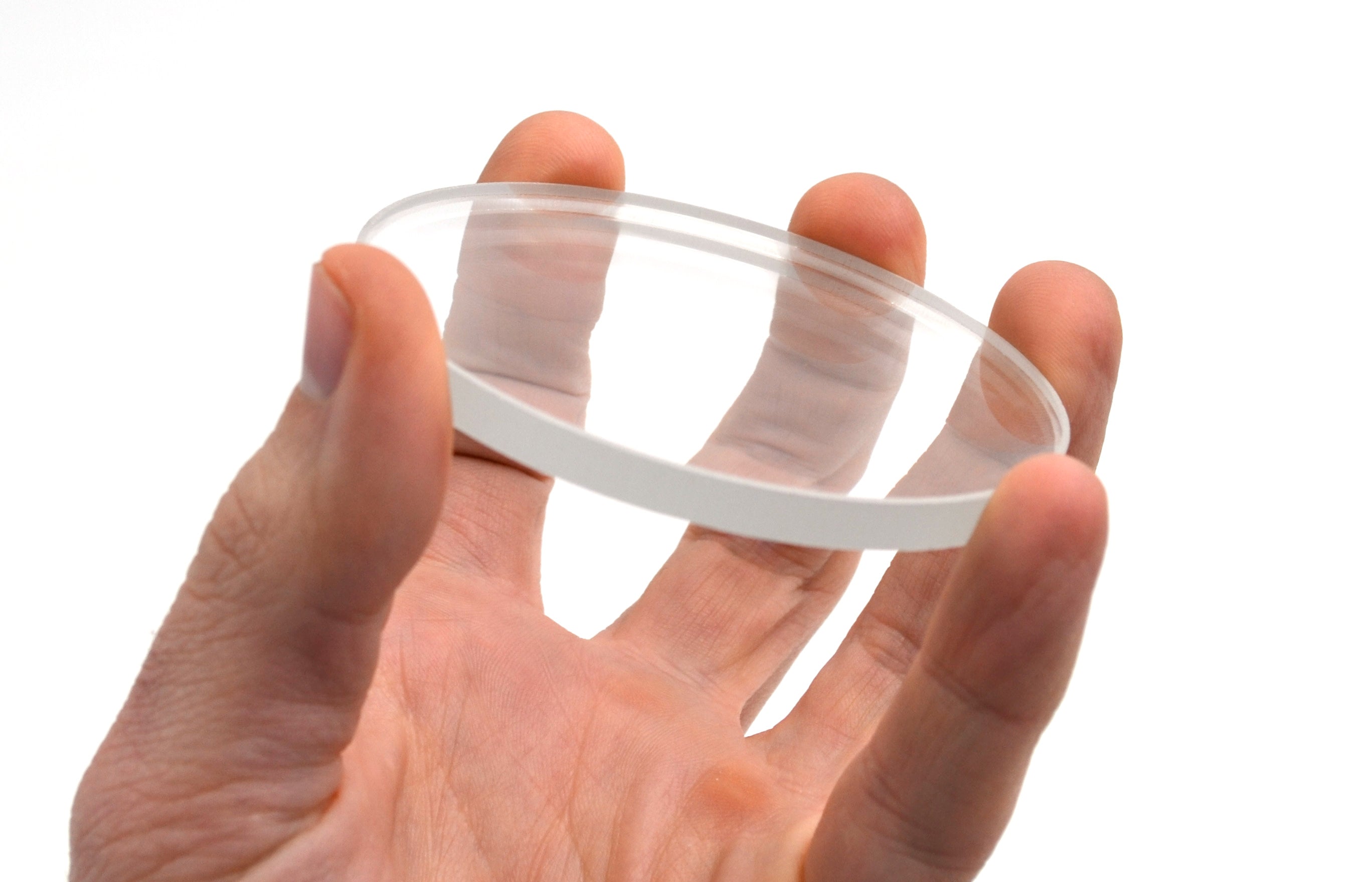 Optically Worked Double Concave Glass Lens, 75mm Diameter, 1000mm Focal Length