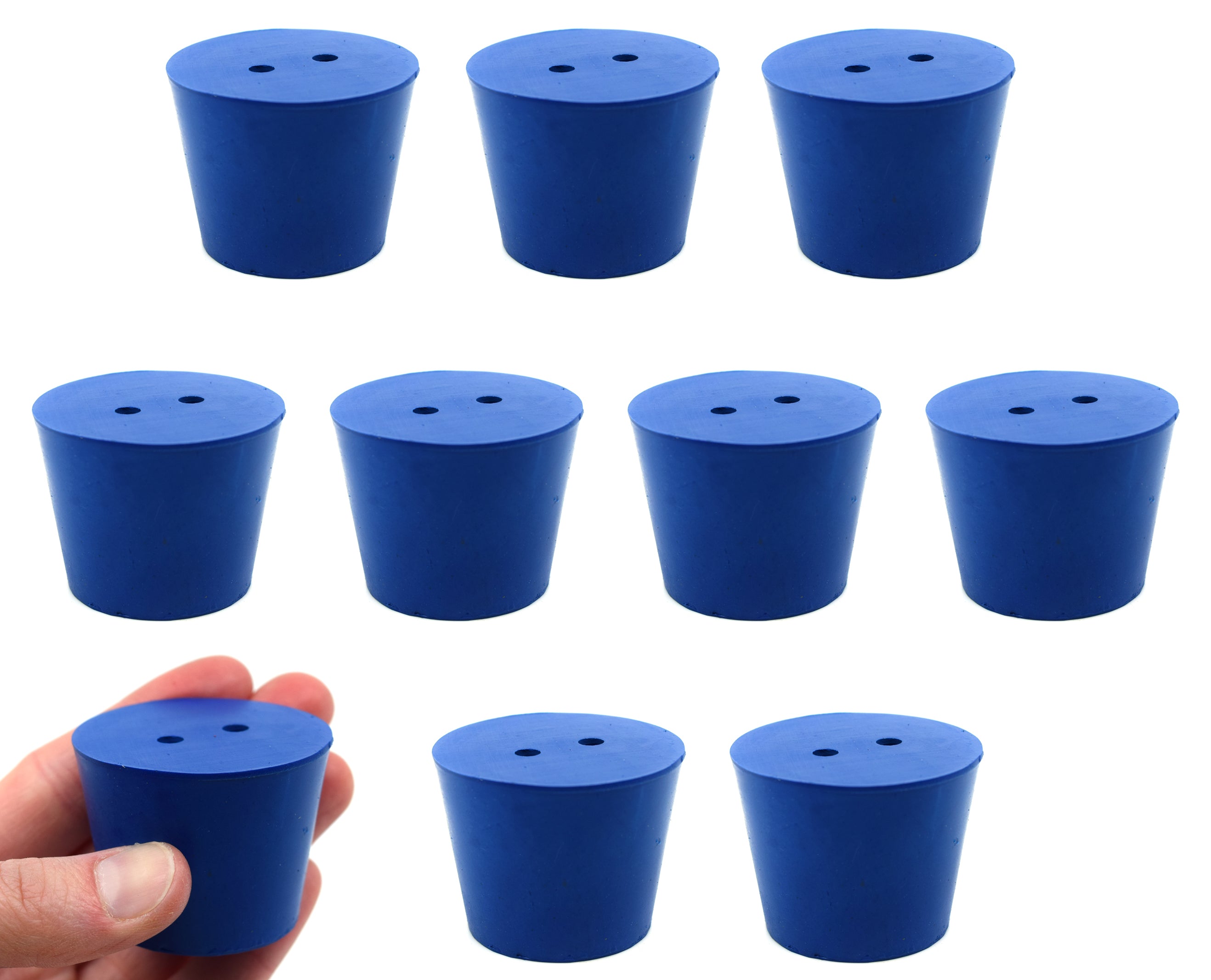 Neoprene Stopper with 2 Holes, 10-Pack