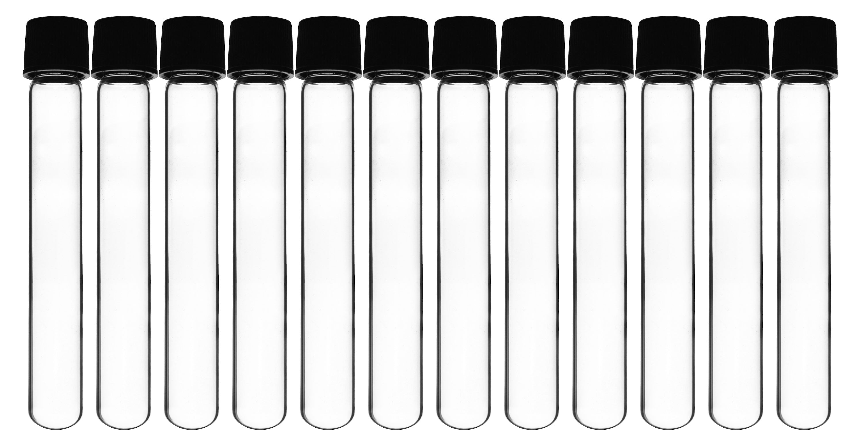 Round Bottom Borosilicate Glass Test Tube with Bakelite Screw Cap, 10mL