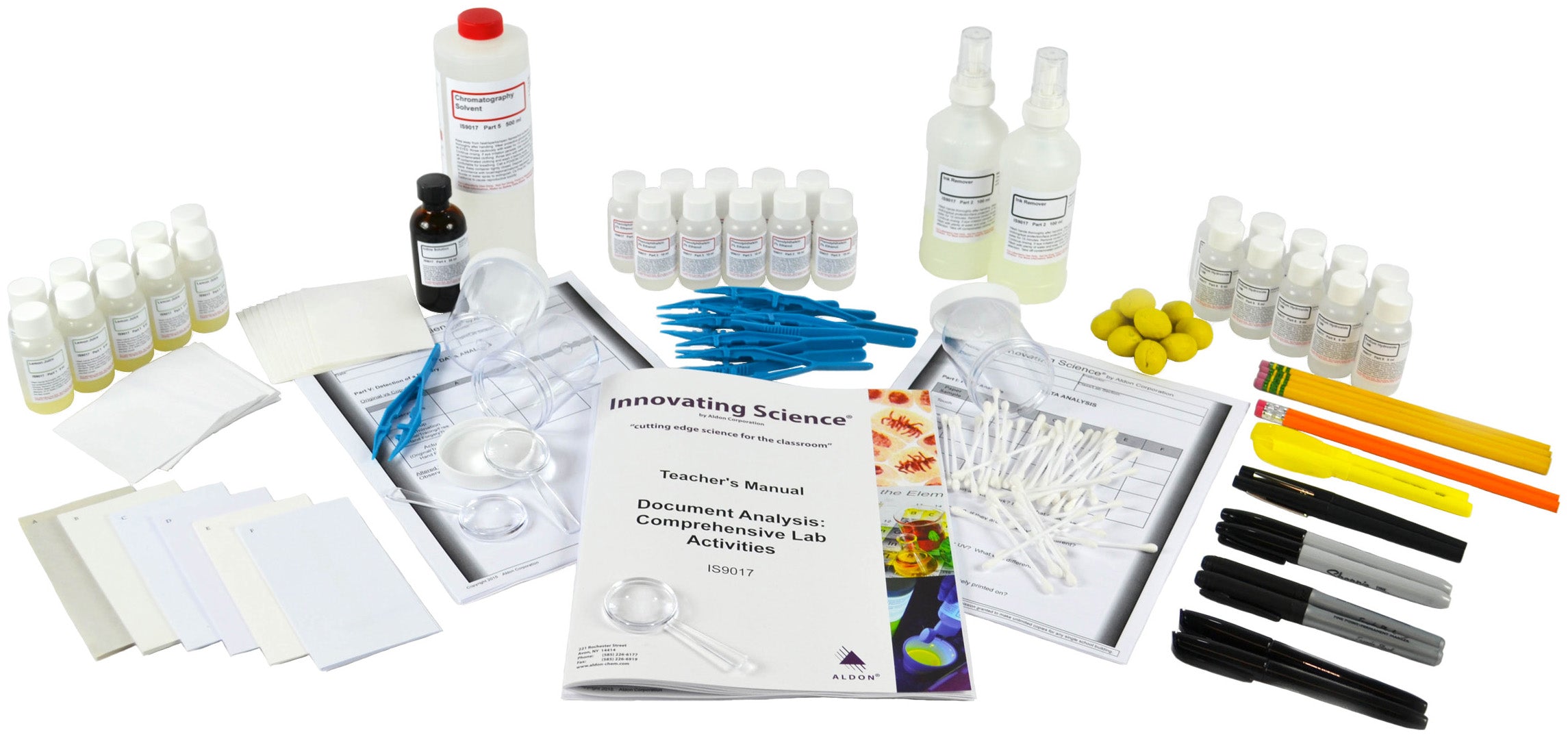 Forensic Document Analysis Comprehensive Lab Kit for 10 Groups