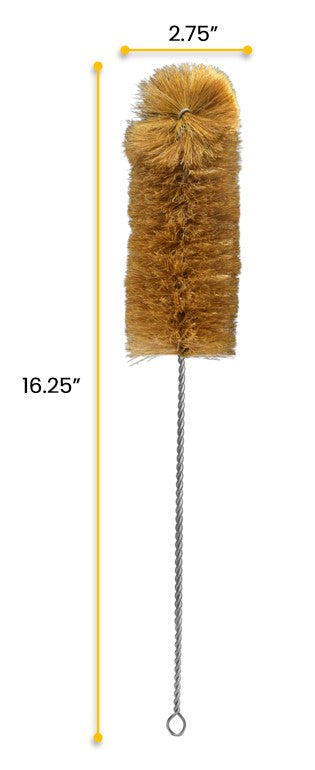 16.25" Fan-Shaped Bristle Cleaning Brush for 2.6-3" Tubes