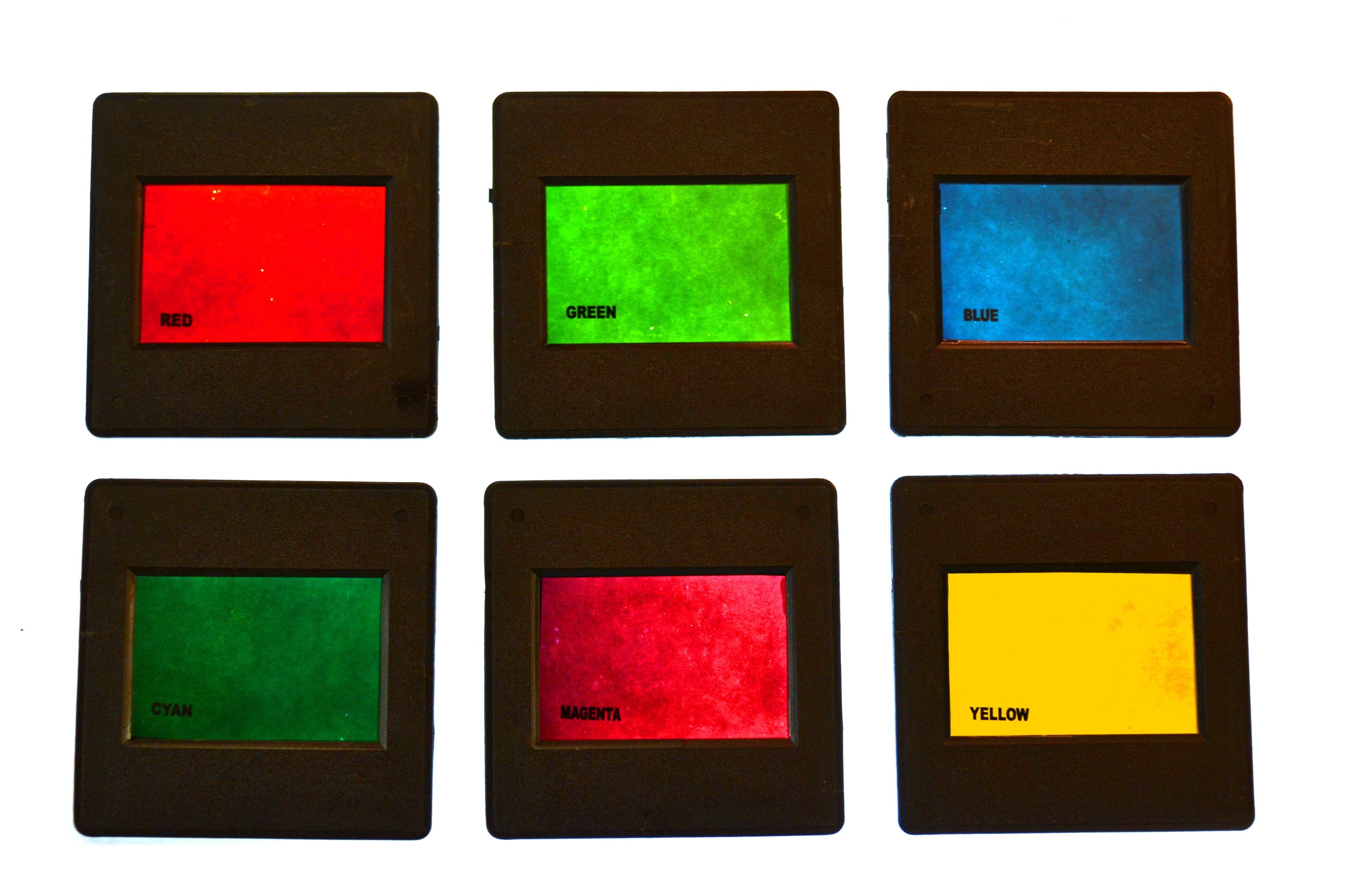 RGB/CMY Mounted Color Filter Set, 50 x 50mm, 6-Piece