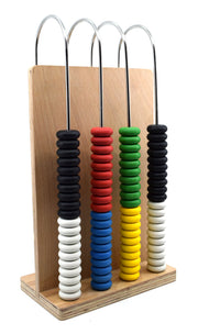 Wooden Frame Abacus, 4 U-Shaped Steel Wires