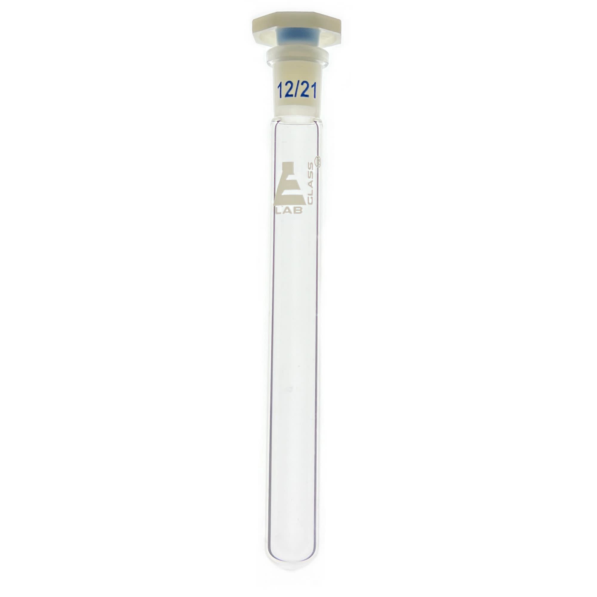 Test Tube with Polypropylene Stopper, 10mL, 125 x 15mm, Borosilicate Glass