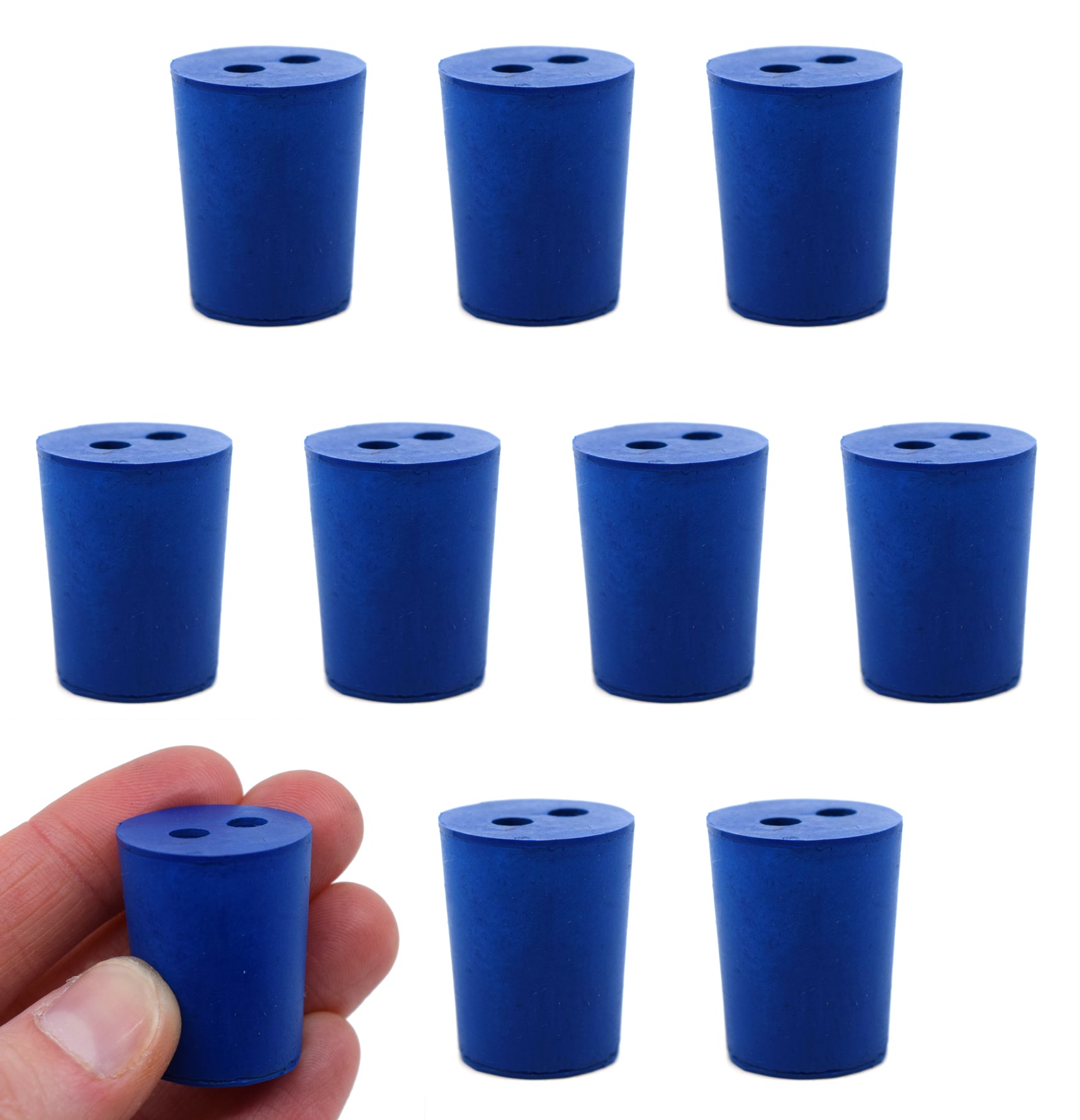 Neoprene Stopper with 2 Holes, 10-Pack