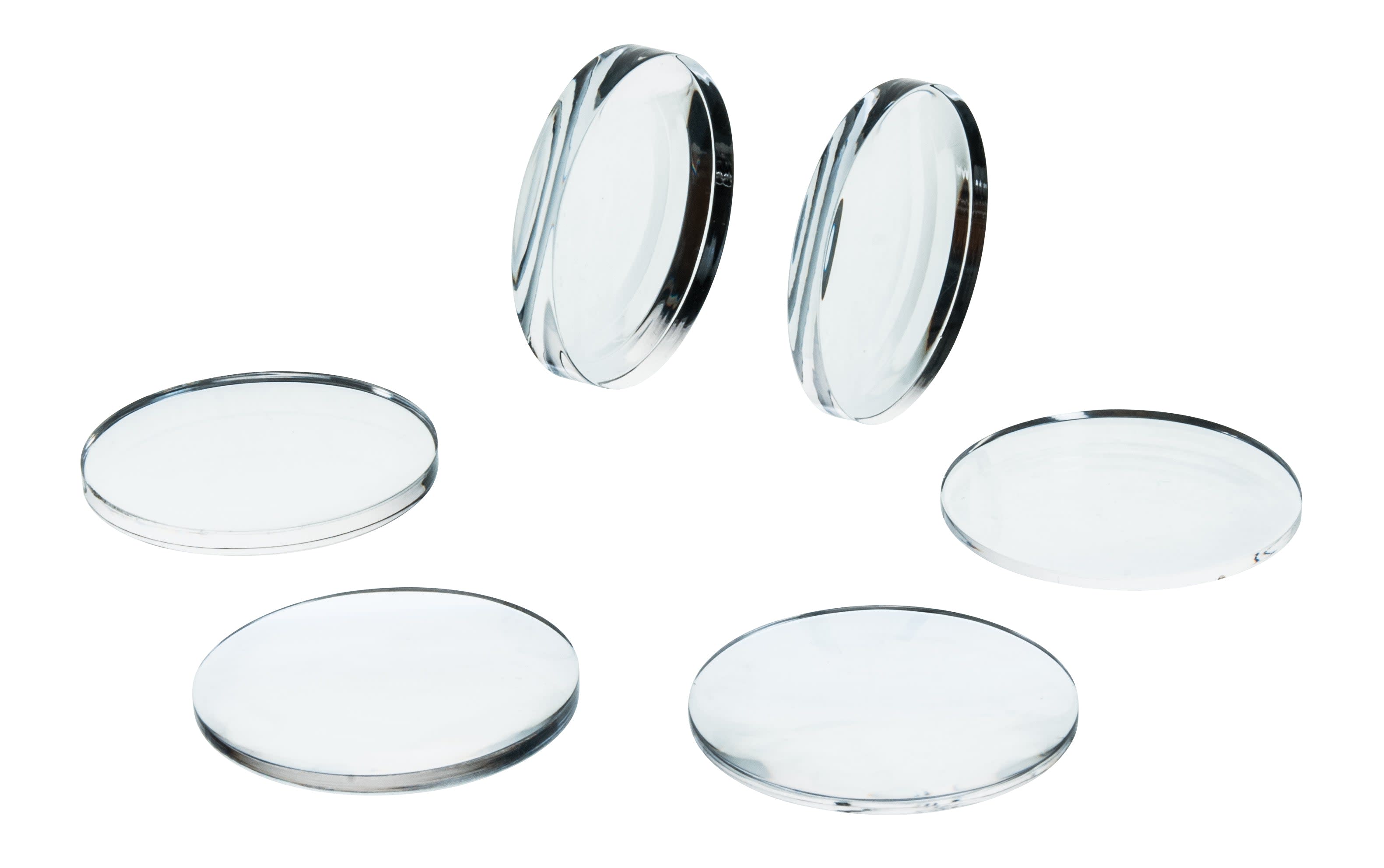 6-Piece Acrylic Lens Set, 50mm (Convex, Concave, Plano, Meniscus)