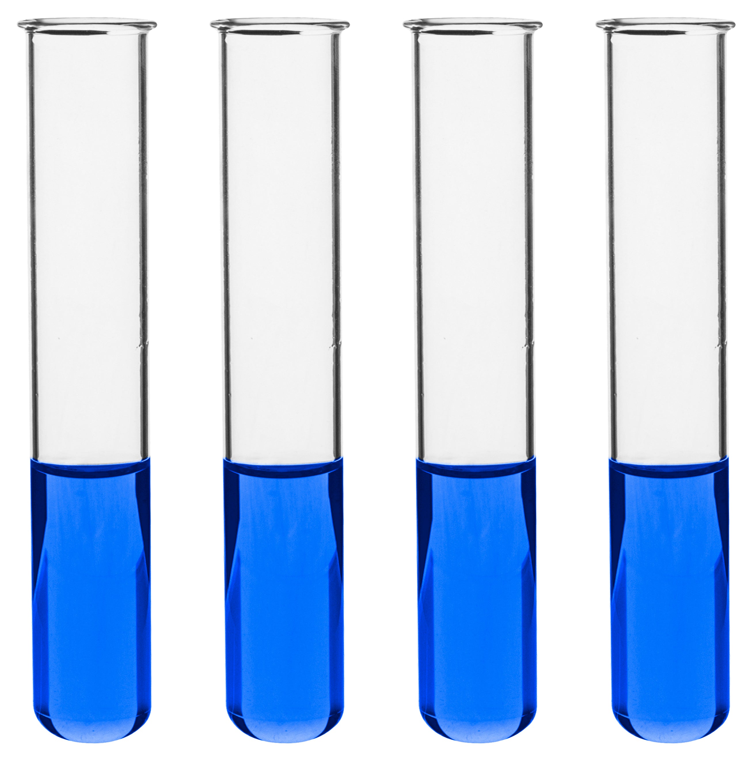 Thick Wall Borosilicate Glass Test Tube with Beaded Rim, 50mL, 16-Pack