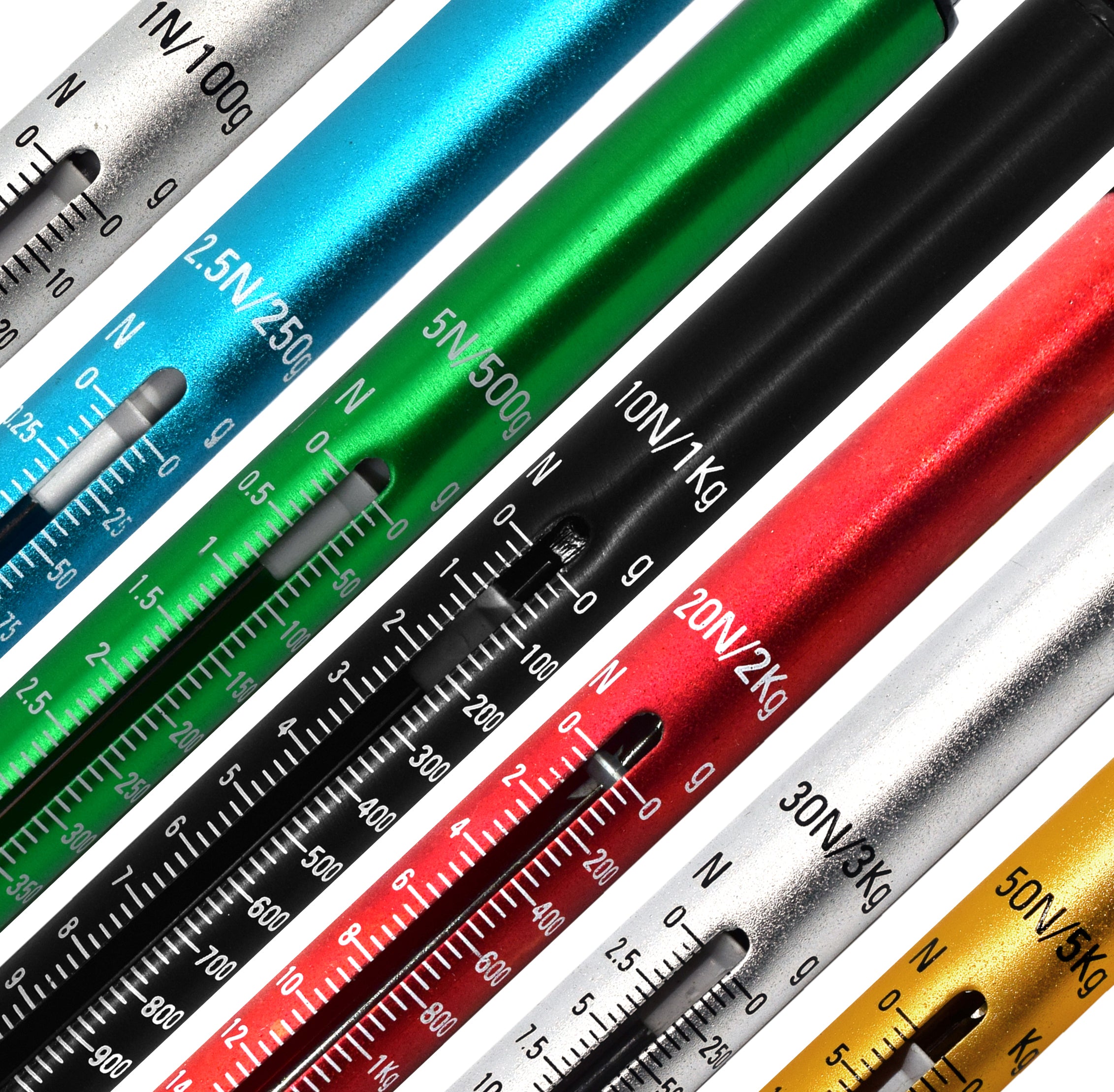 7-Piece Aluminum Economy Dynamometer Set with Color Coding