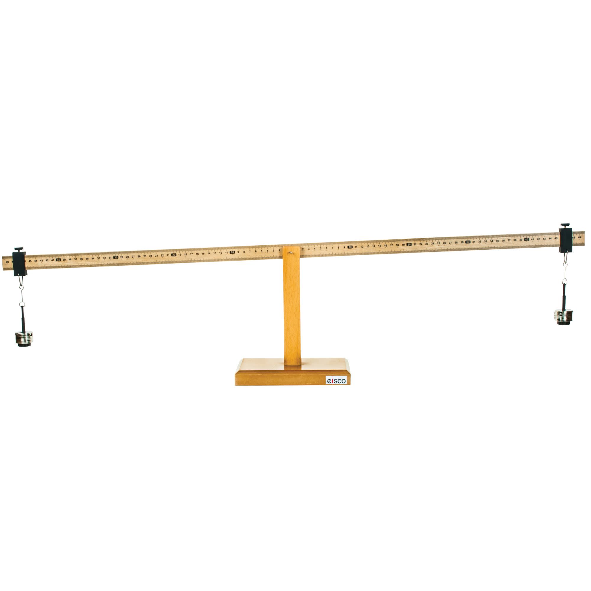 Wooden Meter Lever with Fulcrum Base and 100g Weights