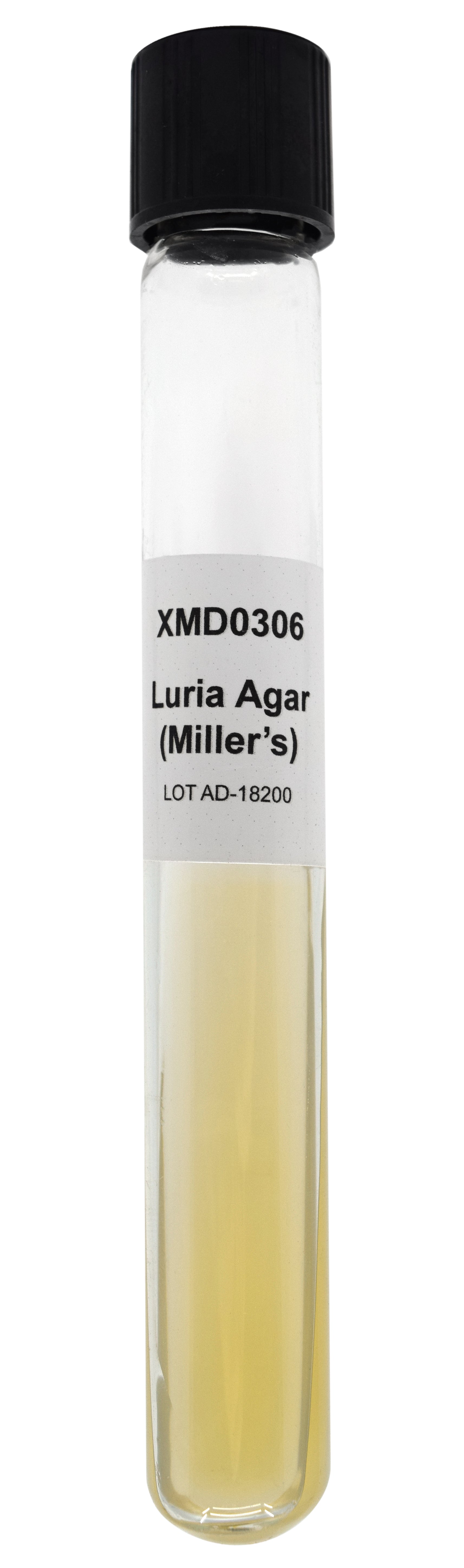 100-Case Luria Miller's Agar Slant Tubes, 6mL