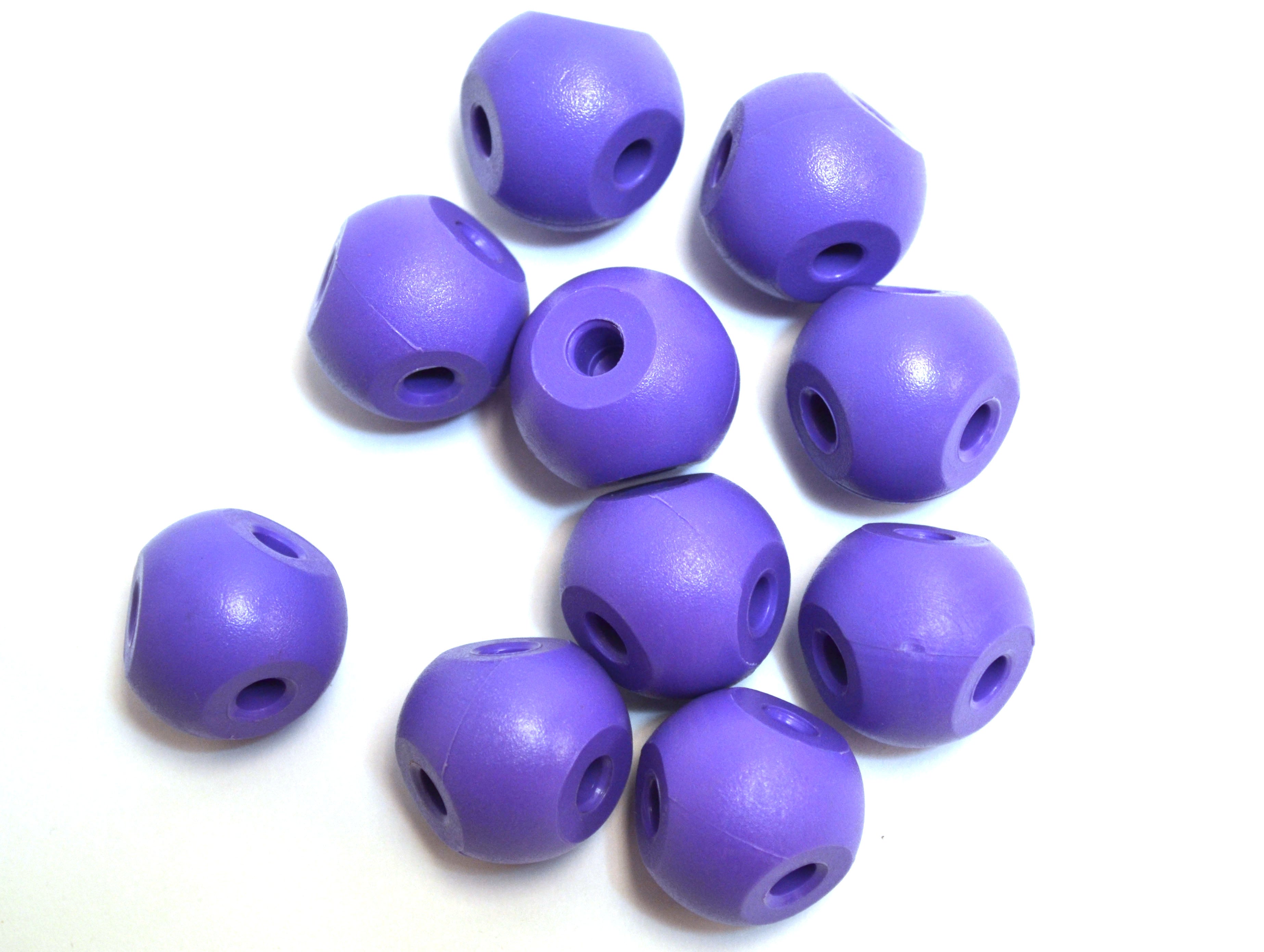 Purple Molecular Model Atom, 2.2cm, 4 Holes, 10-Pack