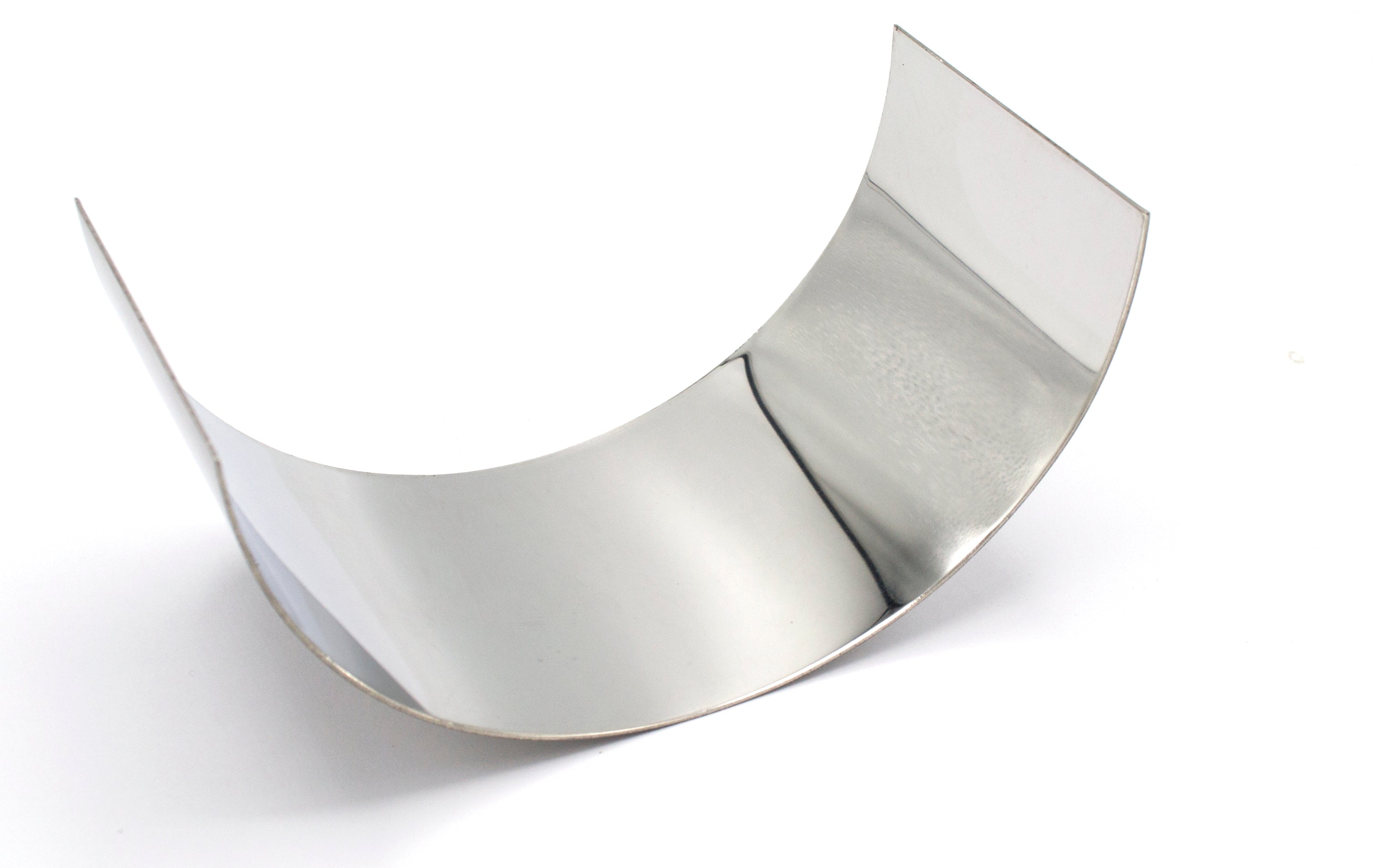 Concave Half-Cylinder Stainless Steel Mirror for Ray Box, 6.25 x 2.875"