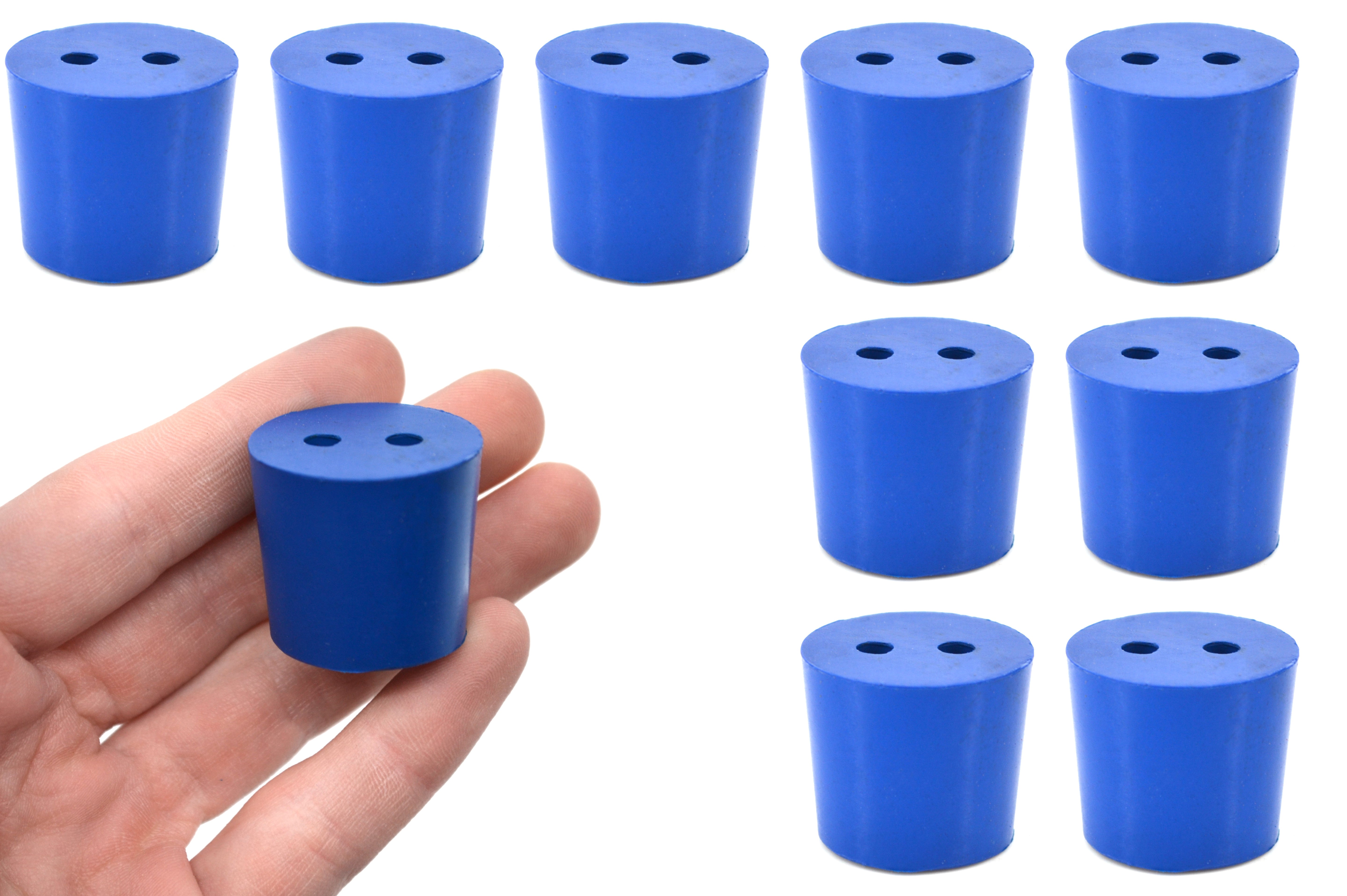 Neoprene Stopper with 2 Holes, 10-Pack