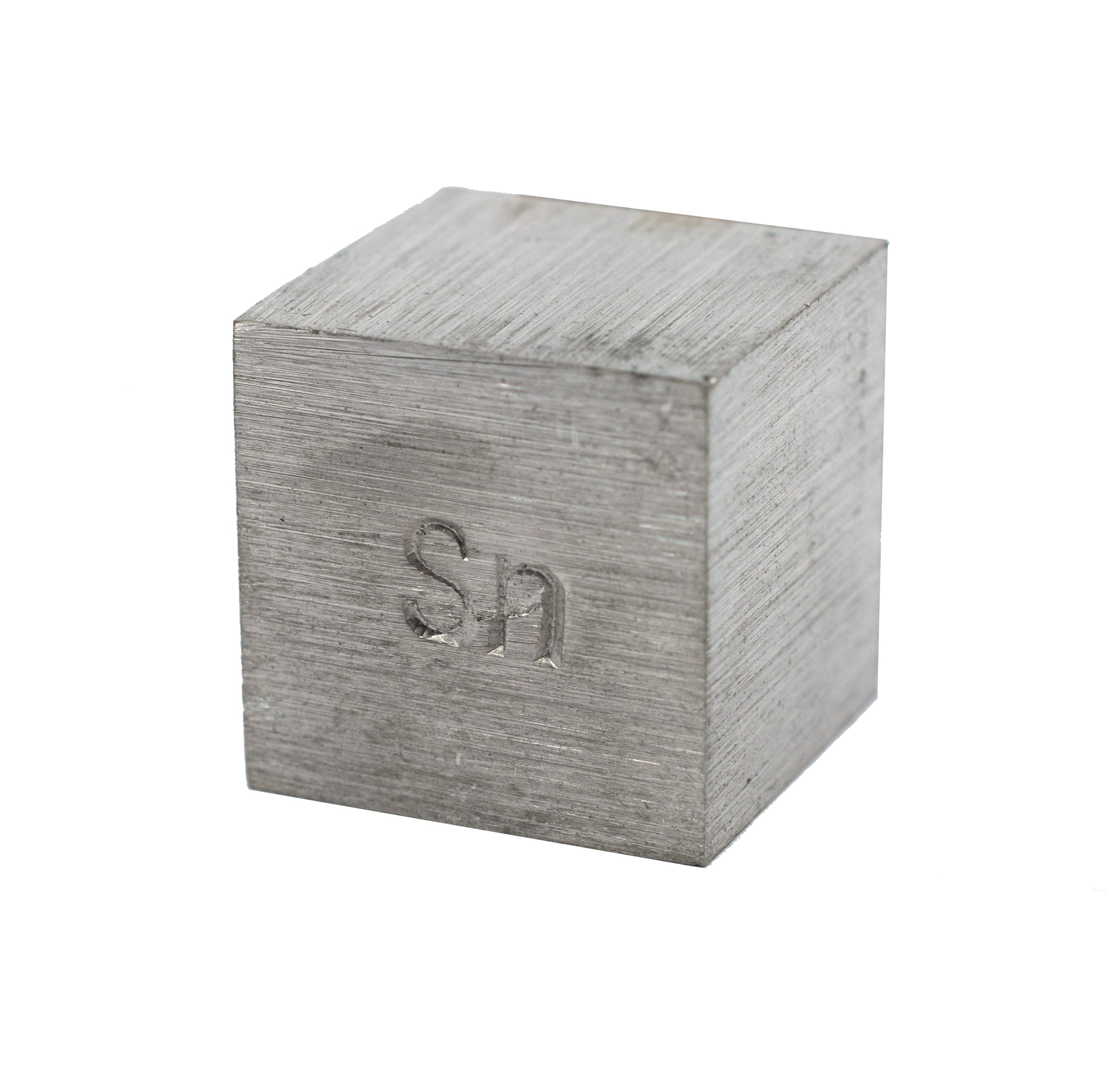 20mm Tin Density Cube with Element Stamp