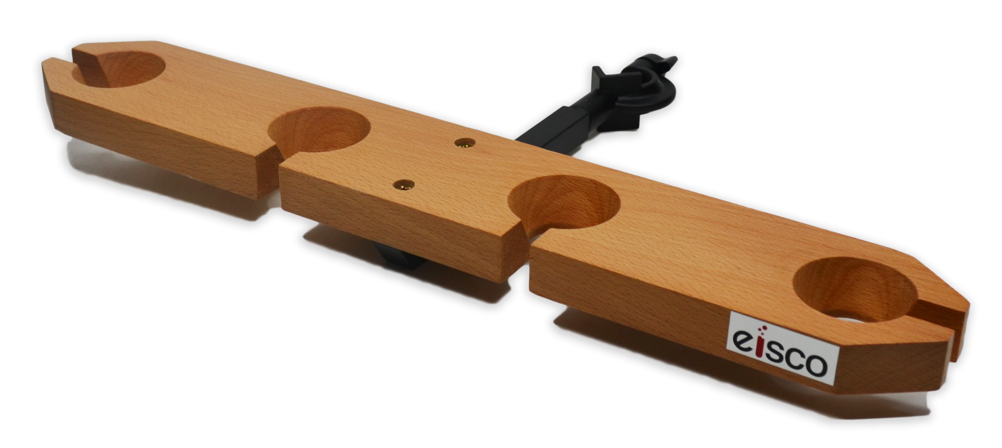 Hardwood Funnel Stand with Iron Clamp and 4 Slots, up to 16mm Stems