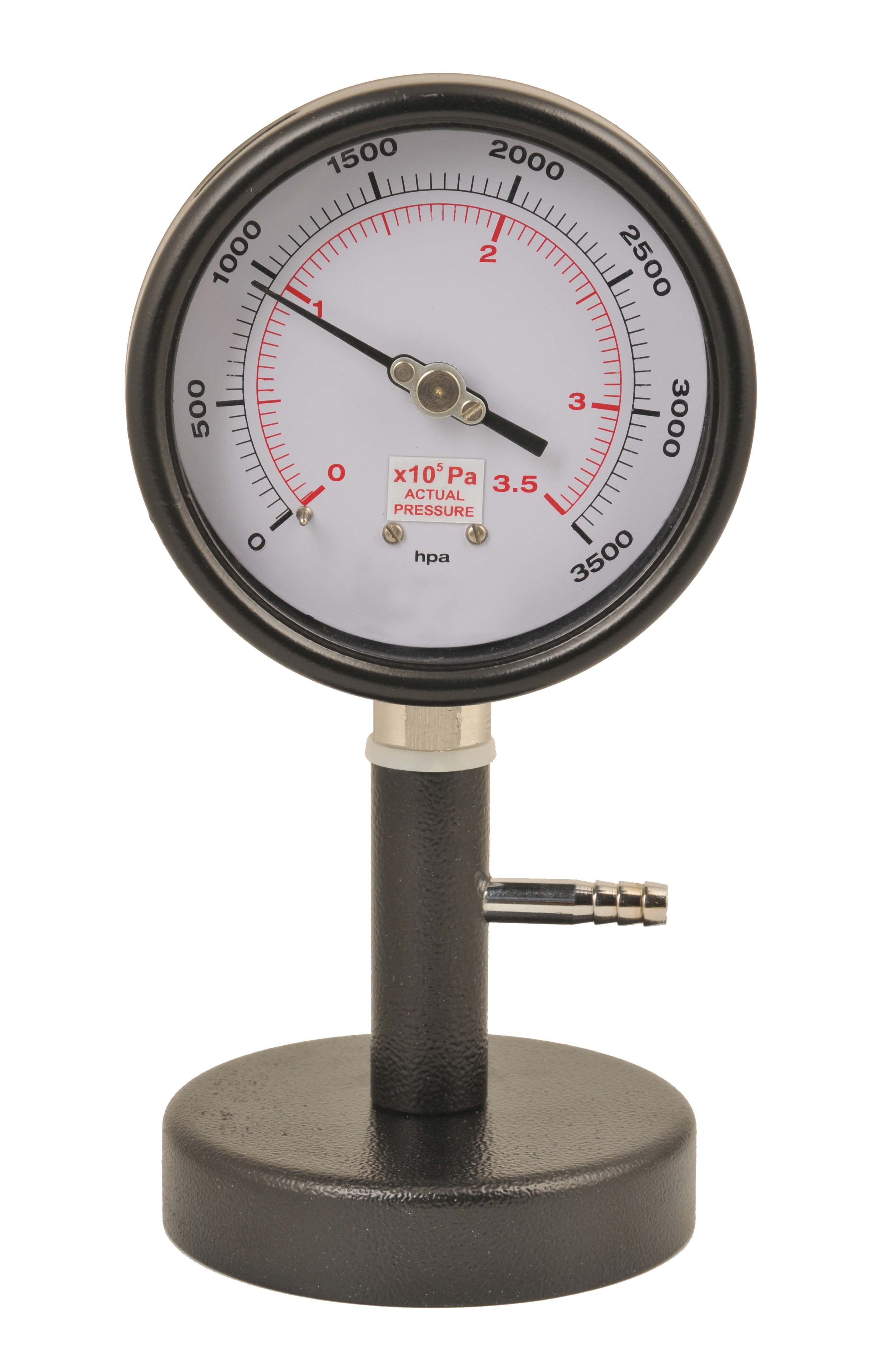 Premium Bourdon Gauge with Sturdy Base, 0-35 PSI