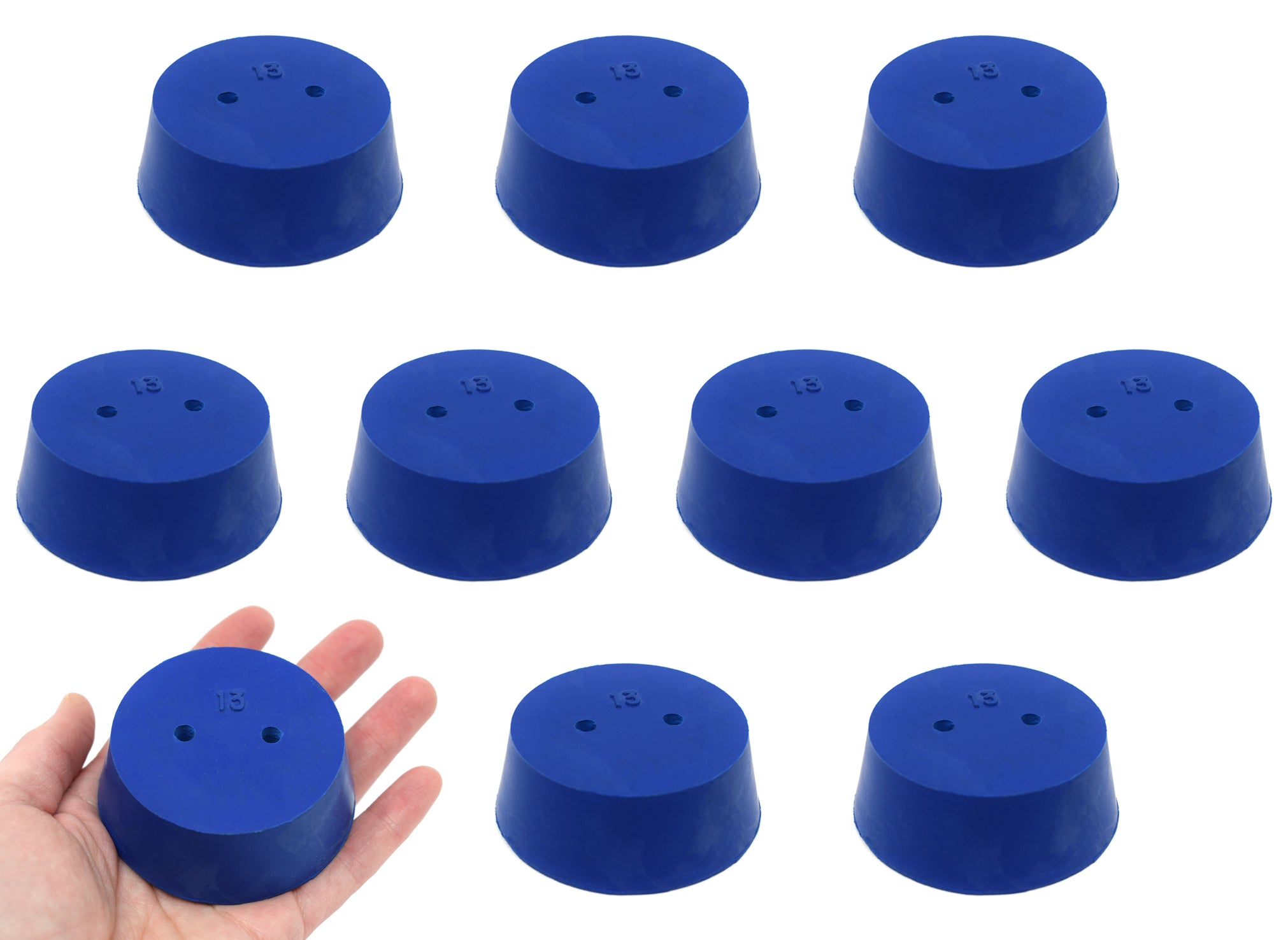Neoprene Stopper with 2 Holes, 10-Pack