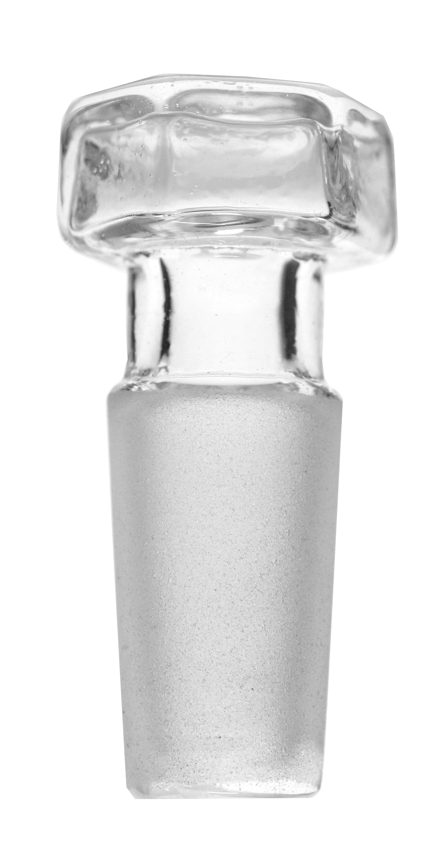 Hexagonal Hollow Stopper with Flat Bottom, 12/21, Borosilicate Glass