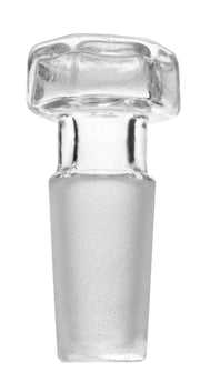Hexagonal Hollow Stopper with Flat Bottom, 12/21, Borosilicate Glass