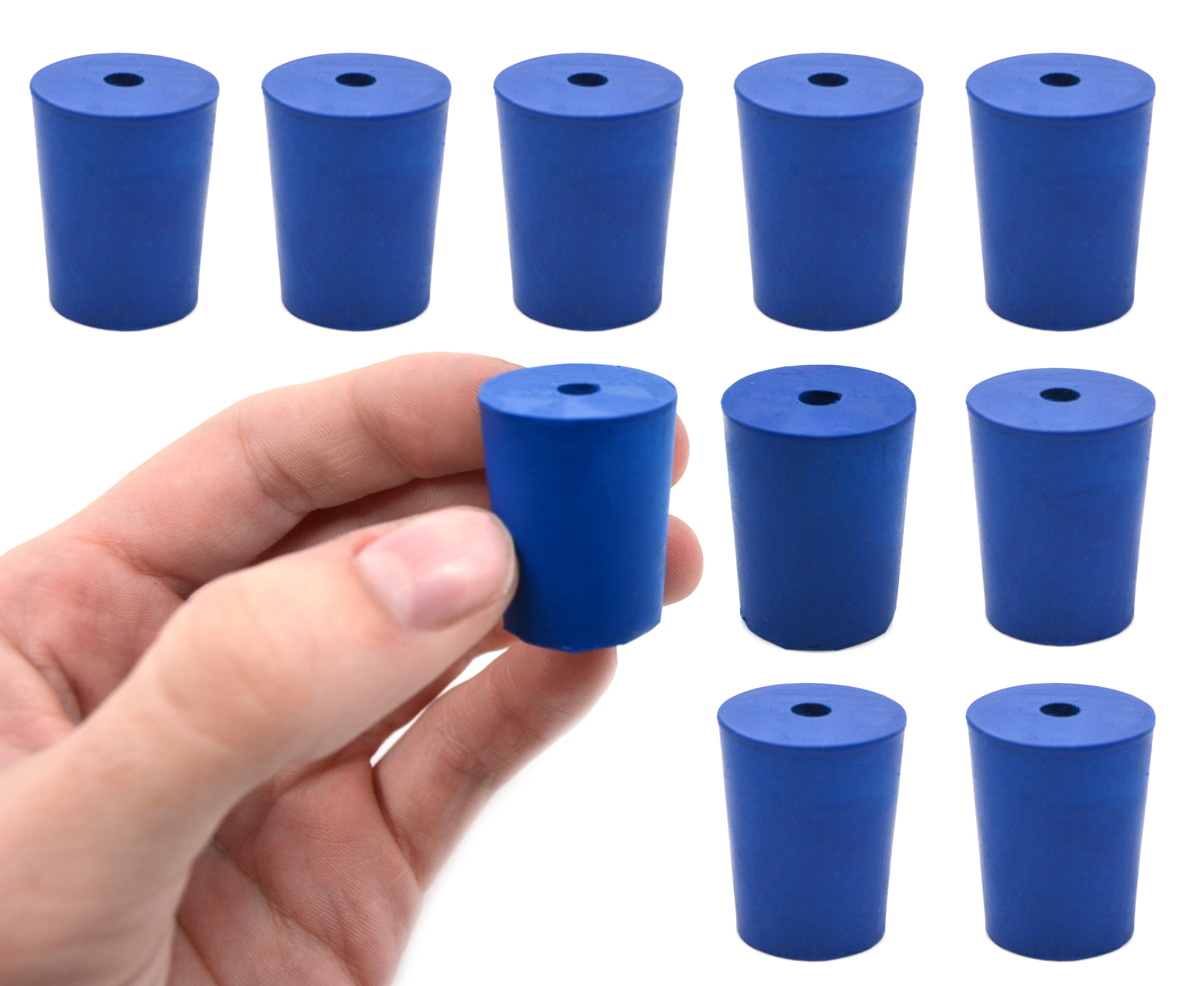 Neoprene Stopper with 1 Hole, 10-Pack