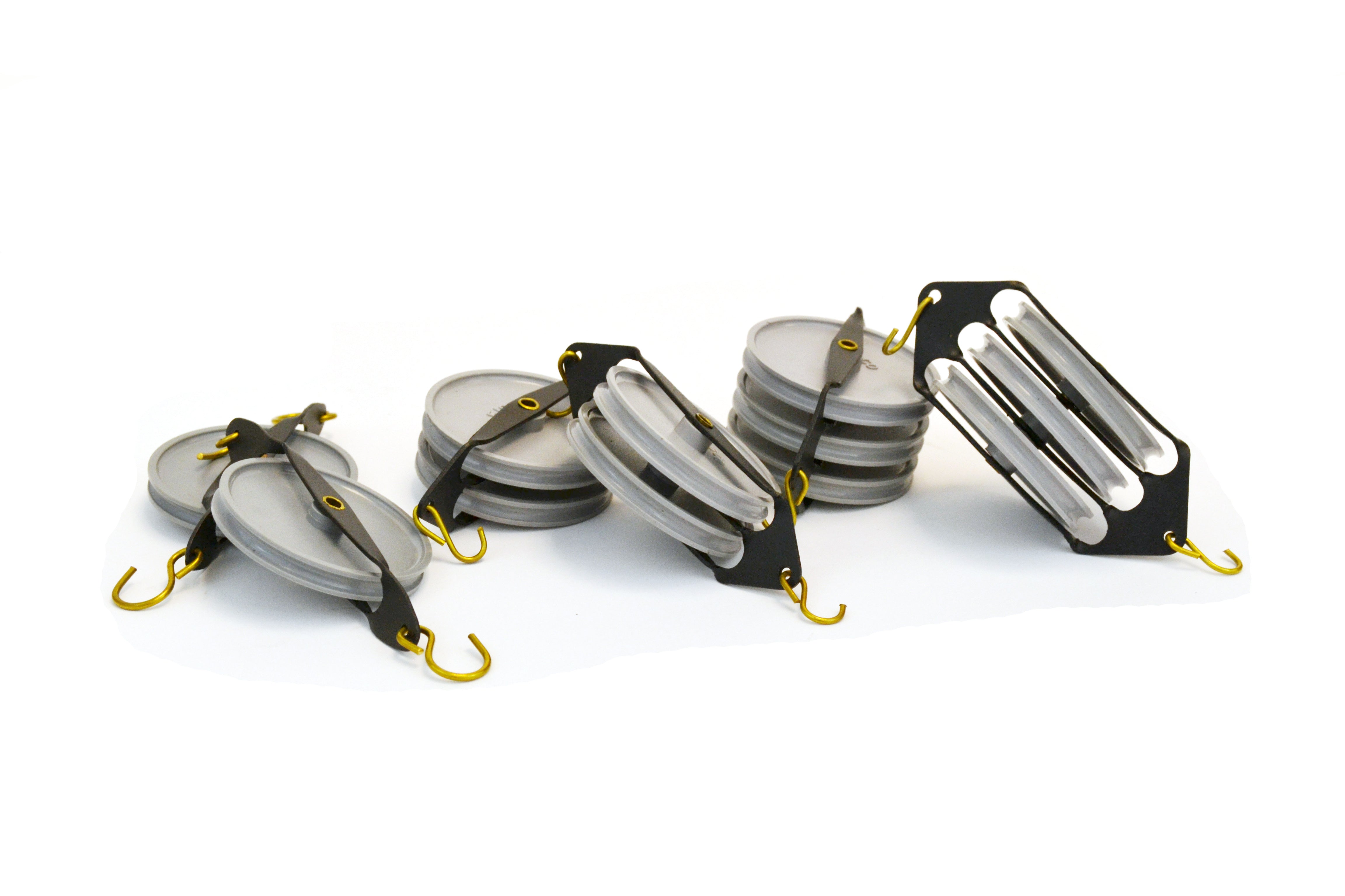6-Piece Parallel Plastic Pulley Set, 50mm Diameter