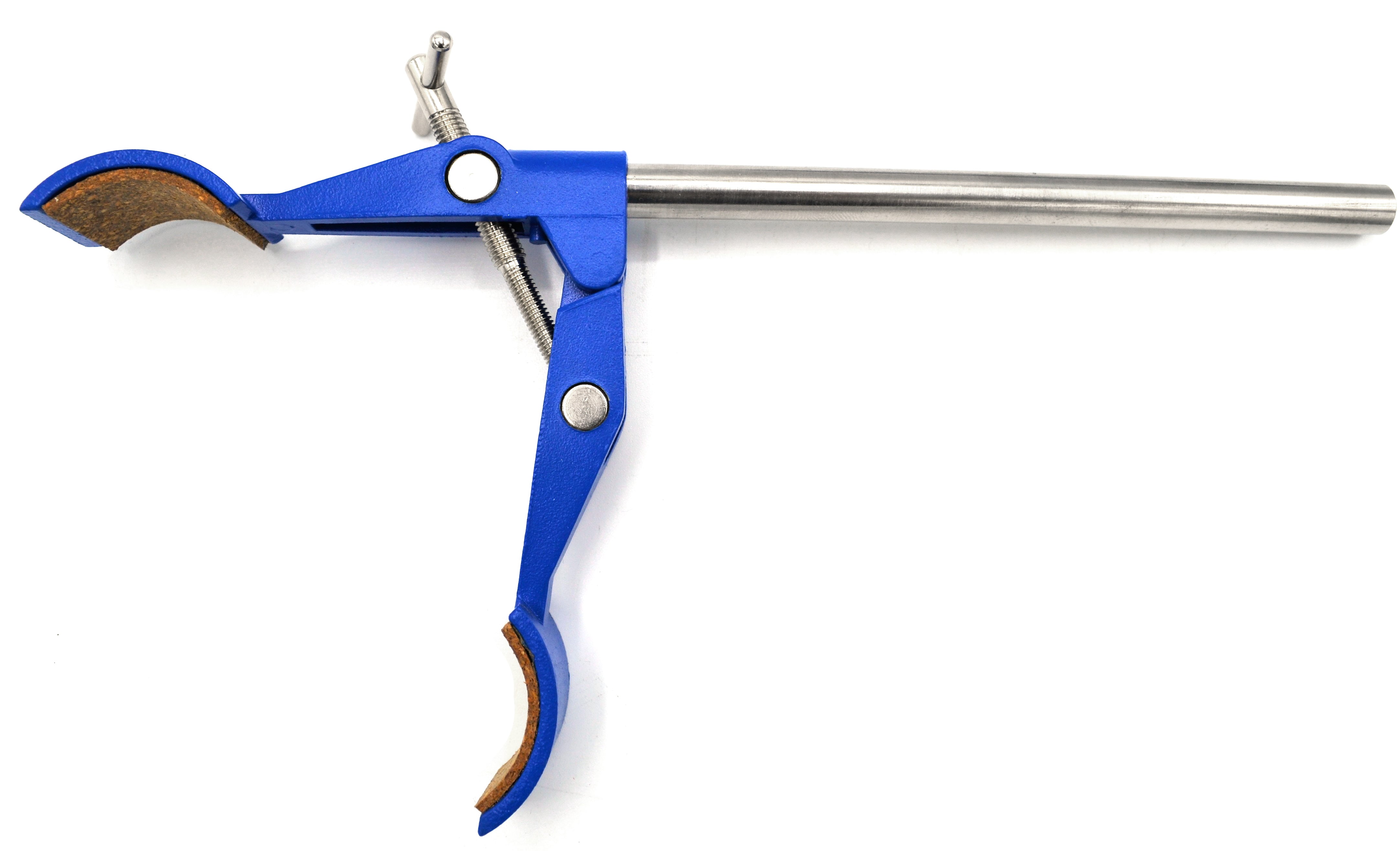 2-Prong Cork-Lined Burette/Flask/Beaker Clamp on Stainless Steel Rod, 4.3" Max