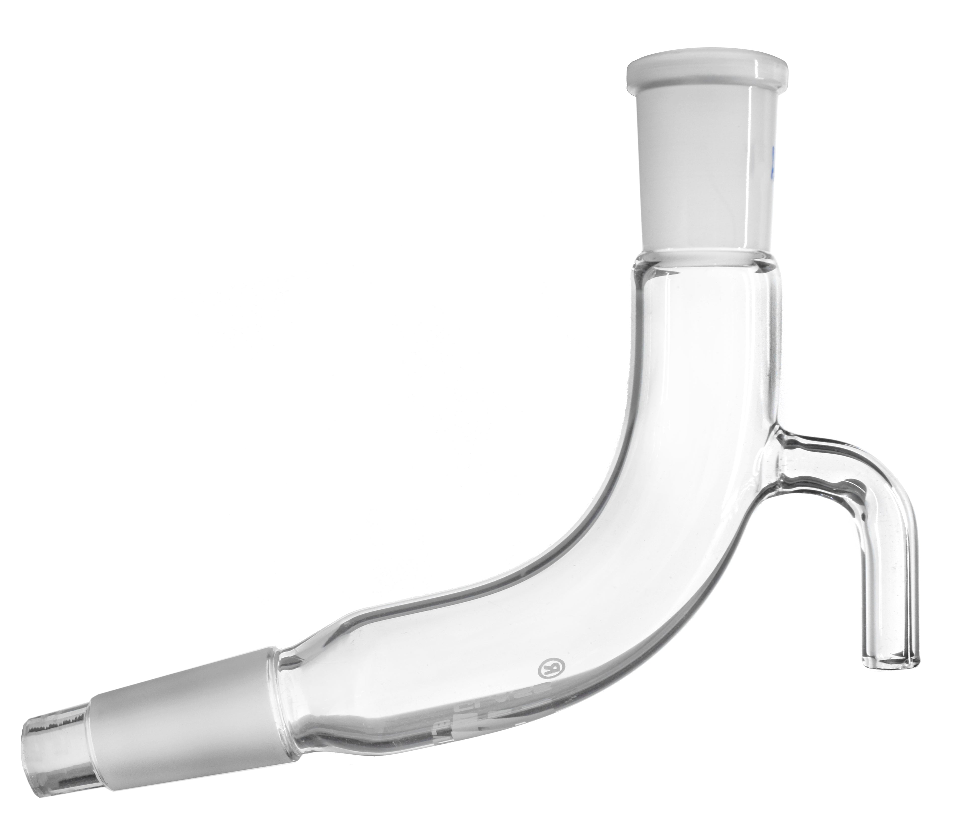 Bend Receiver Adapter with Vent, 14/23 Socket and 14/23 Cone, Borosilicate Glass