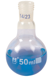 Round Bottom Borosilicate Glass Boiling Flask with Threaded Joint
