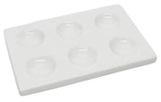 6-Well Porcelain Spot Plate, 4 x 3.6 inch