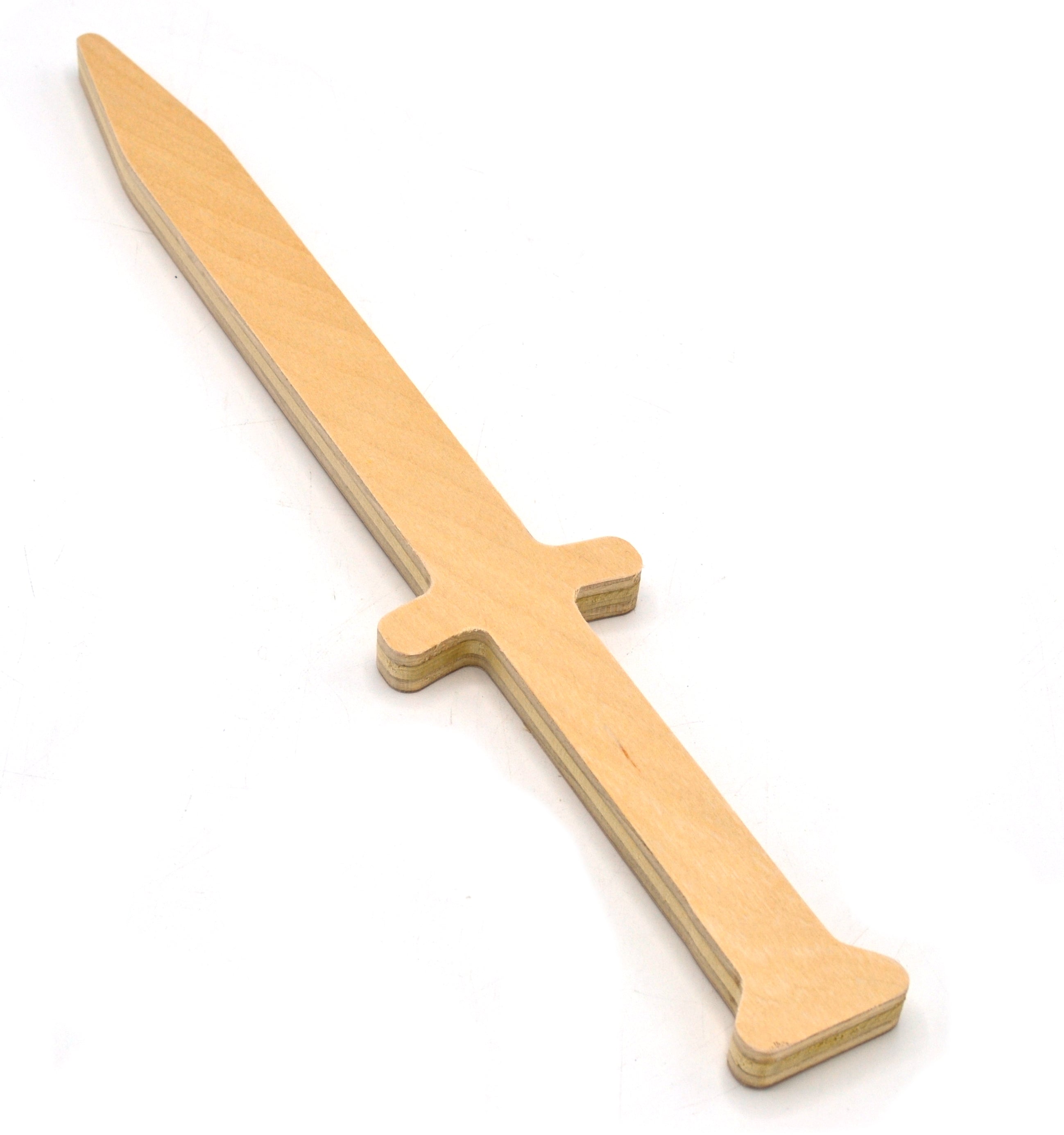 American Birch Plywood Wooden Pirate Dagger, 13.5 inch