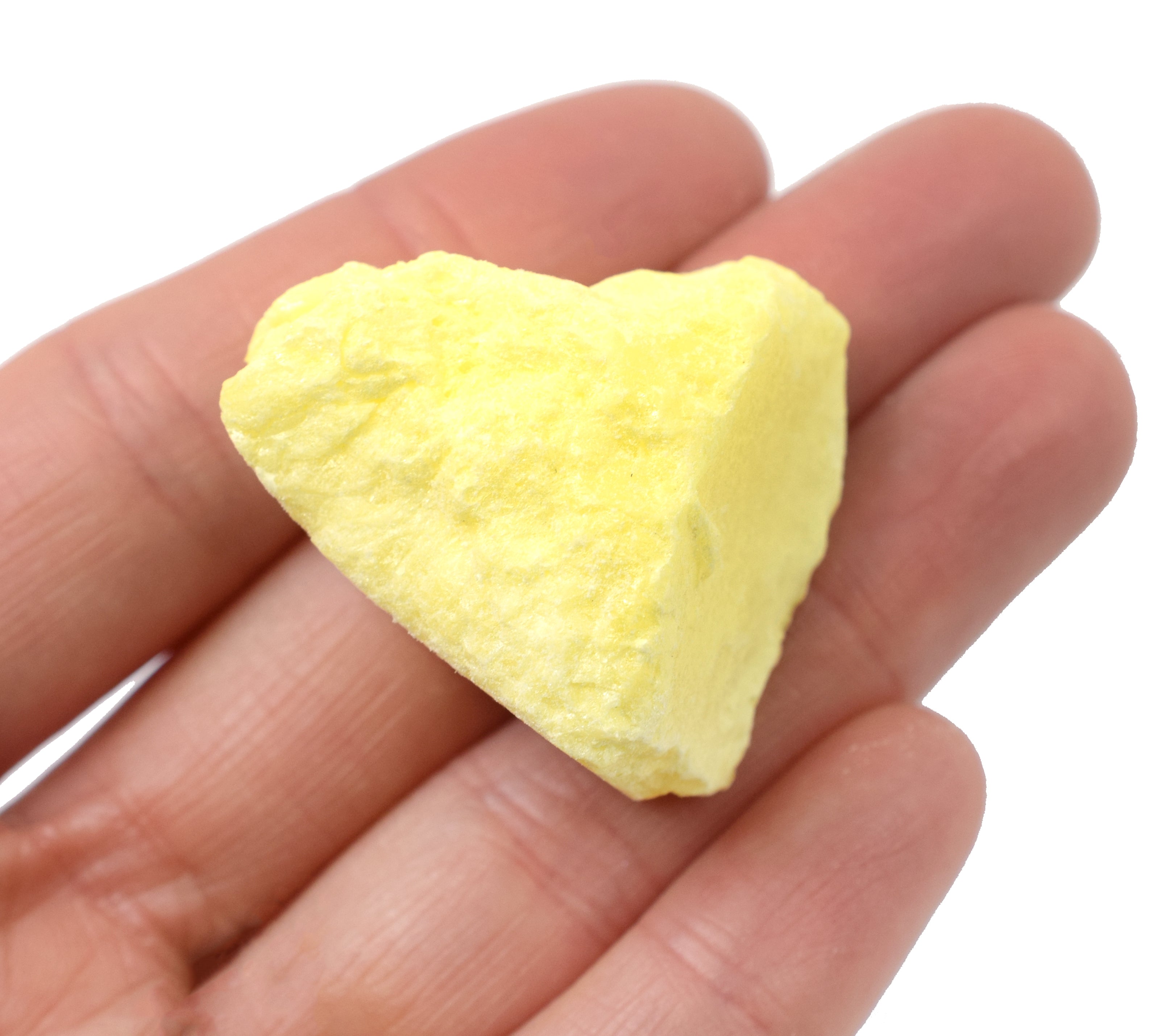 Raw Sulfur Mineral Specimen, Approx 1 inch