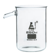 Borosilicate Glass Displacement Vessel with Spout, 250mL