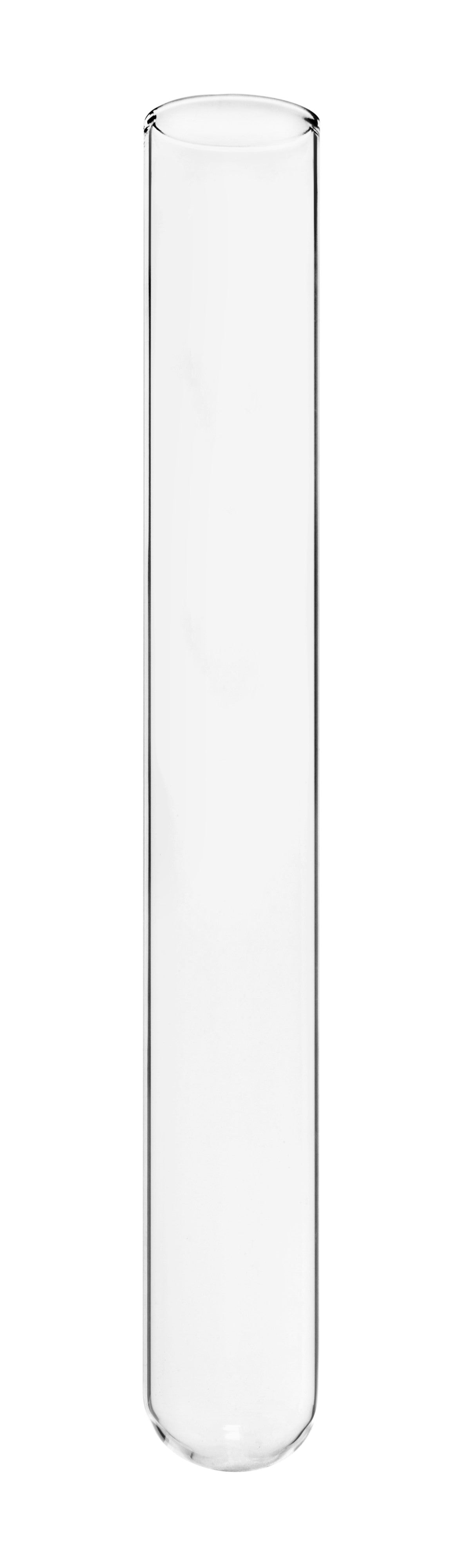 100-Pack Rimless Light-Wall Test Tubes, 25mL, 18 x 150mm, Borosilicate Glass