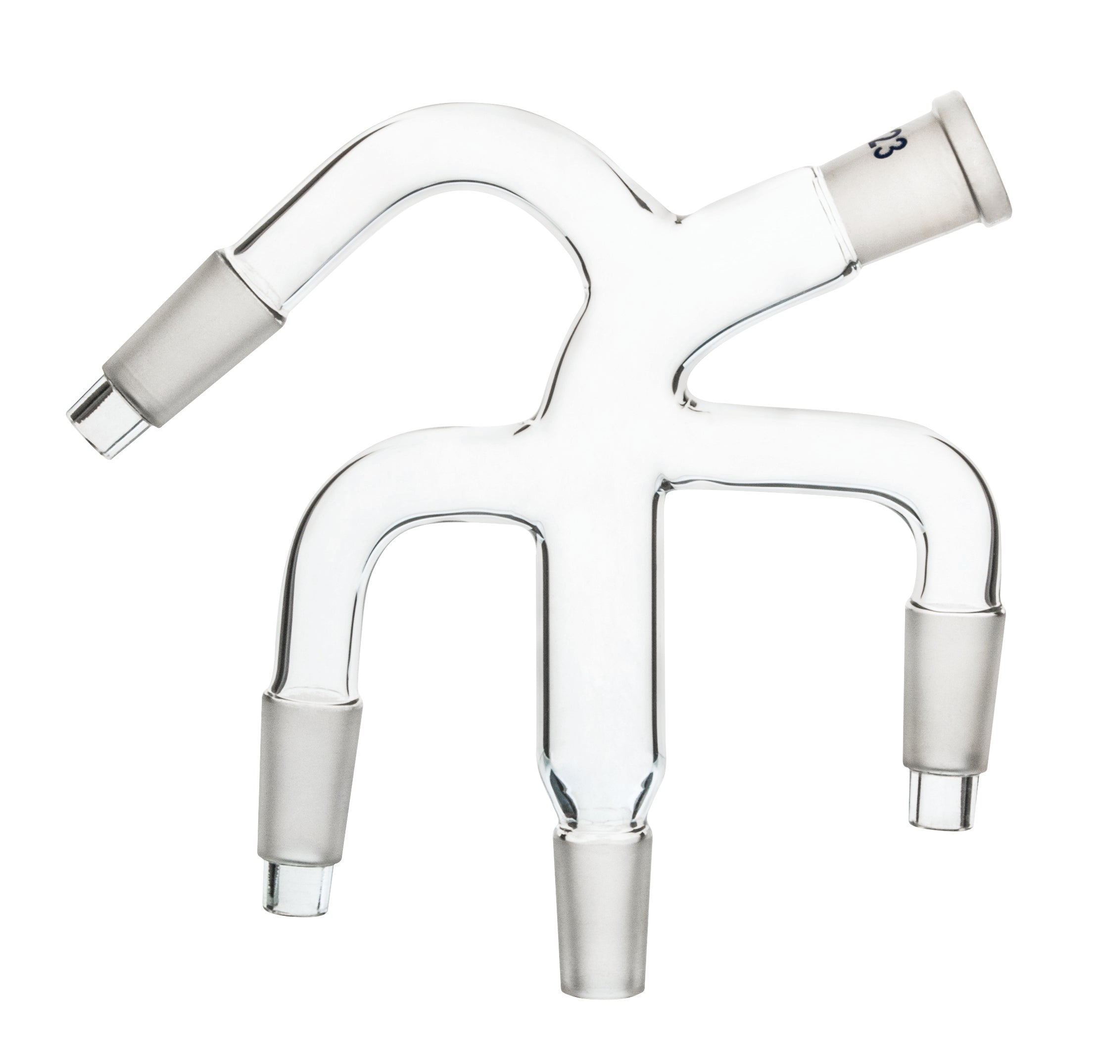 Multiple Connection Receiver Adapter, 19/26 Socket and 19/26 Cone, Borosilicate Glass