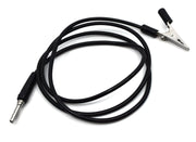 40" Connecting Lead with Alligator Clip and 4mm Plug, Black
