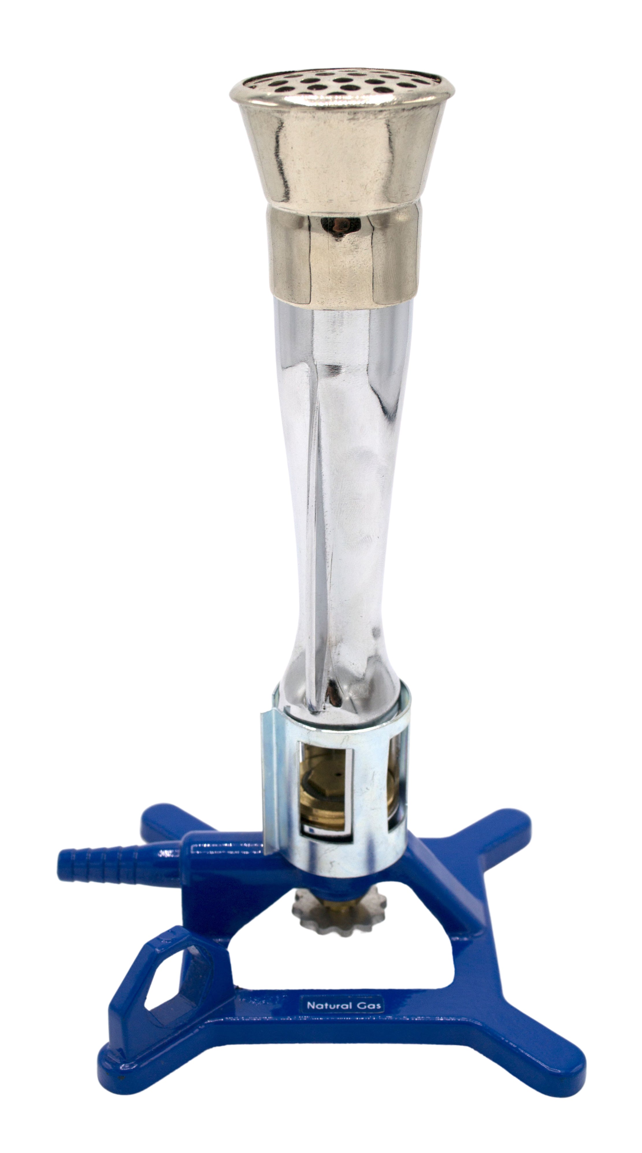 Meker Natural Gas Bunsen Burner with Cast Iron StabiliBase and Gas Flow Control