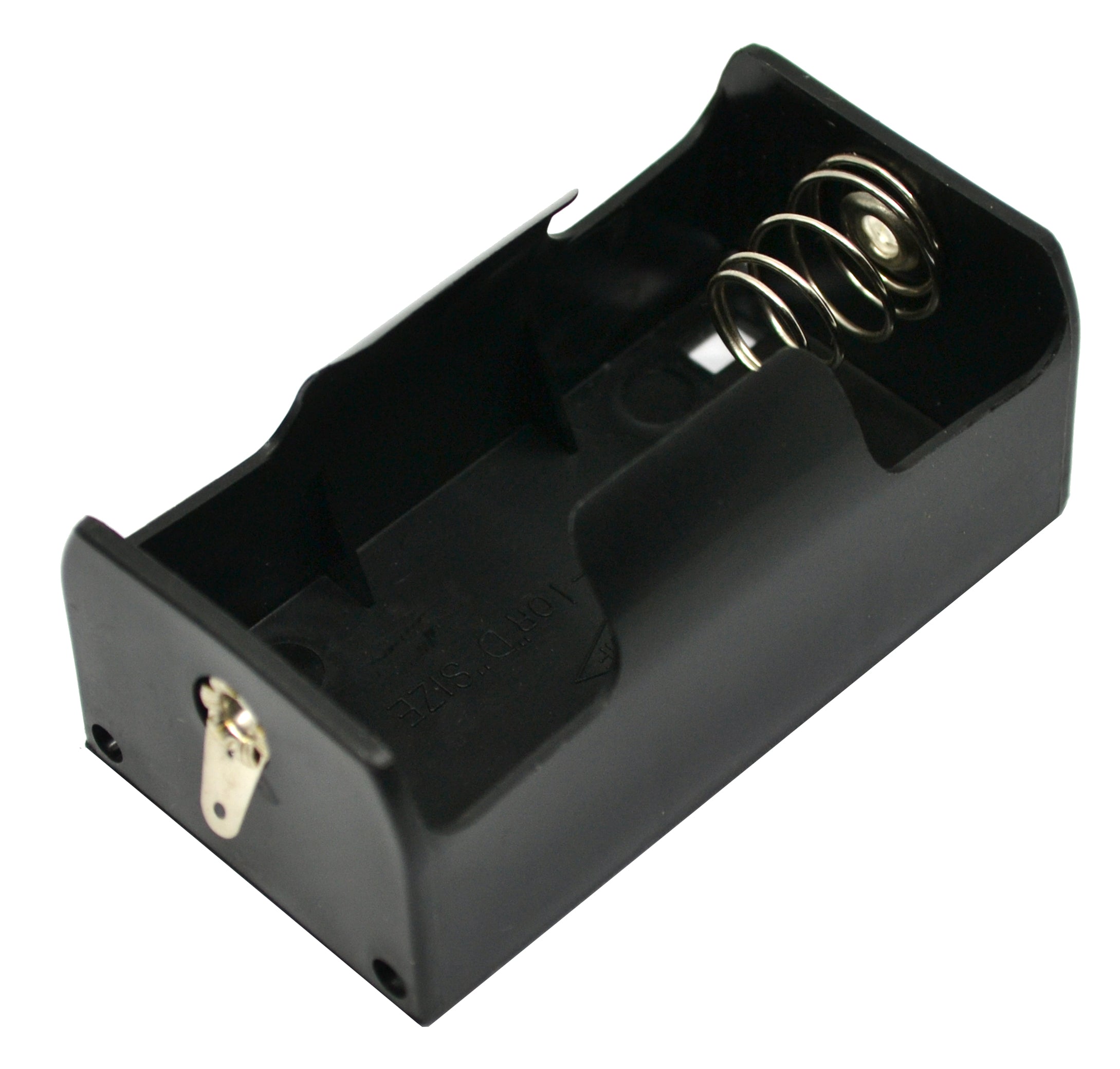 Premium Single D-Size Battery Holder with Curved Sides