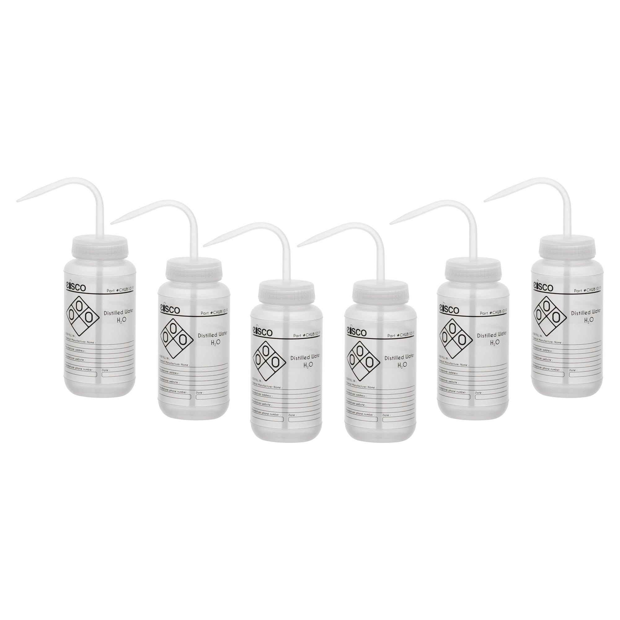 Distilled Water Wash Bottle, LDPE, 1-Color Label, 500mL